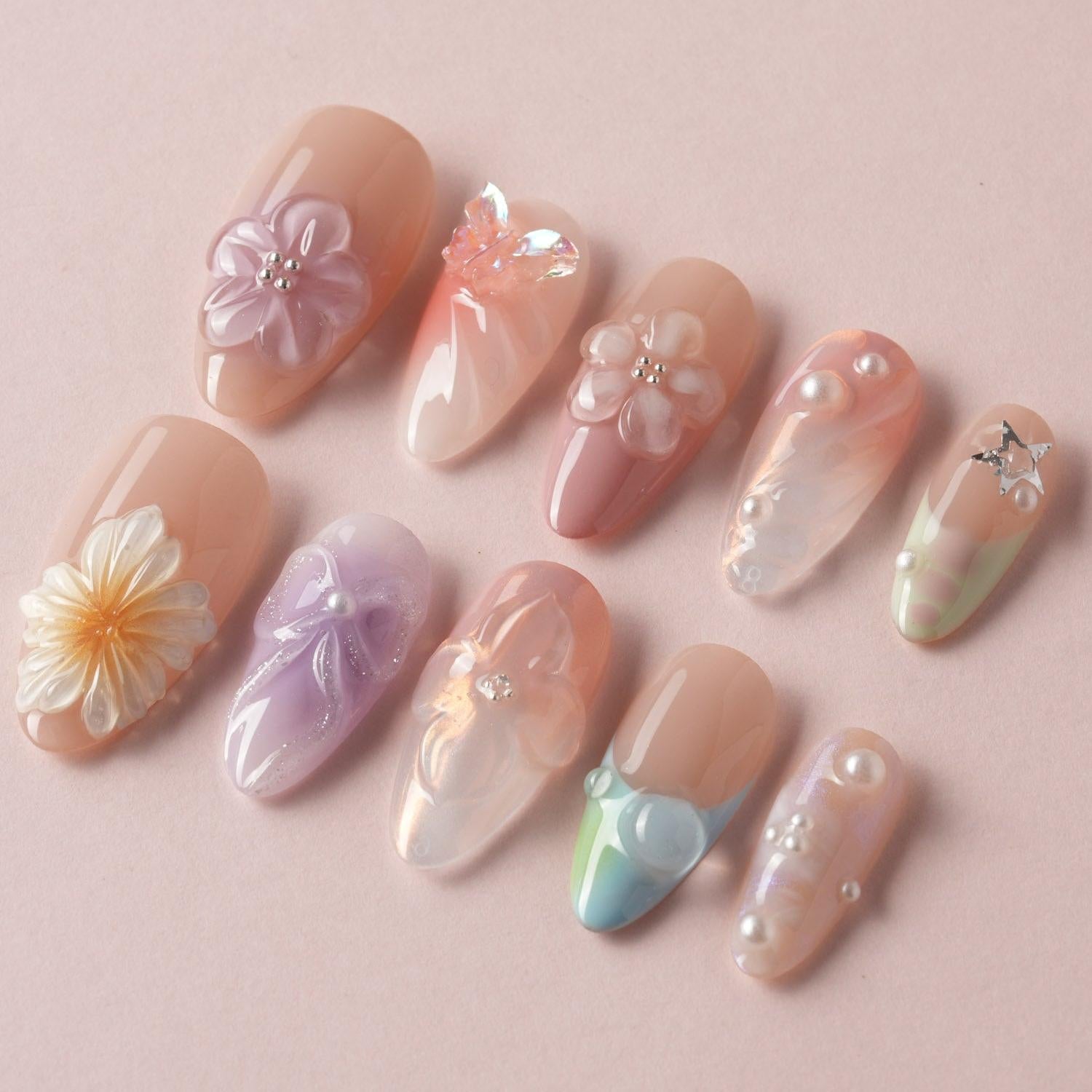 Flower Press-on nails Collection | Joyeenails - Joyee Nails