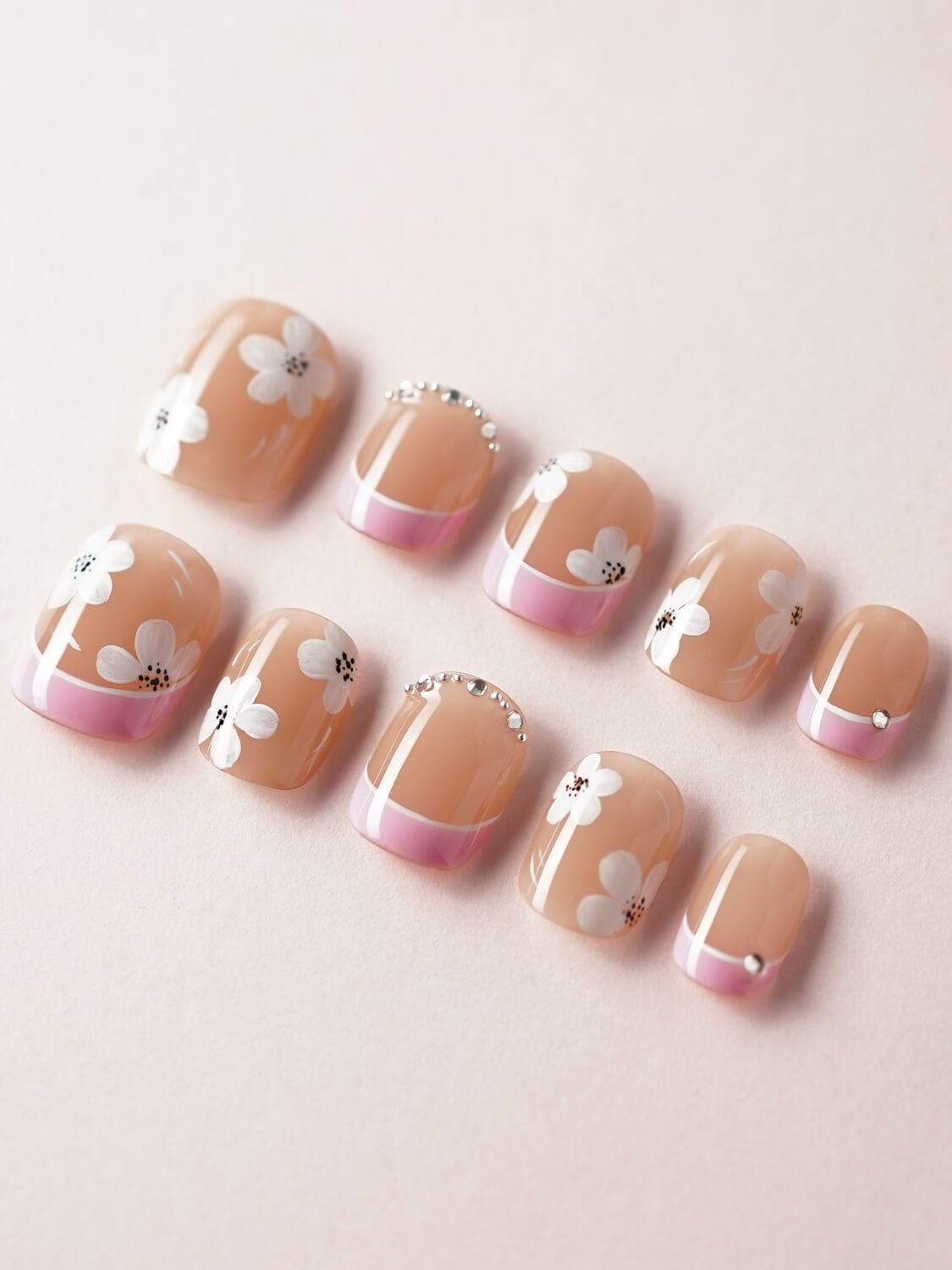 Sakura Fall - Joyeenails - FT016 - XS / Extra Short Squoval