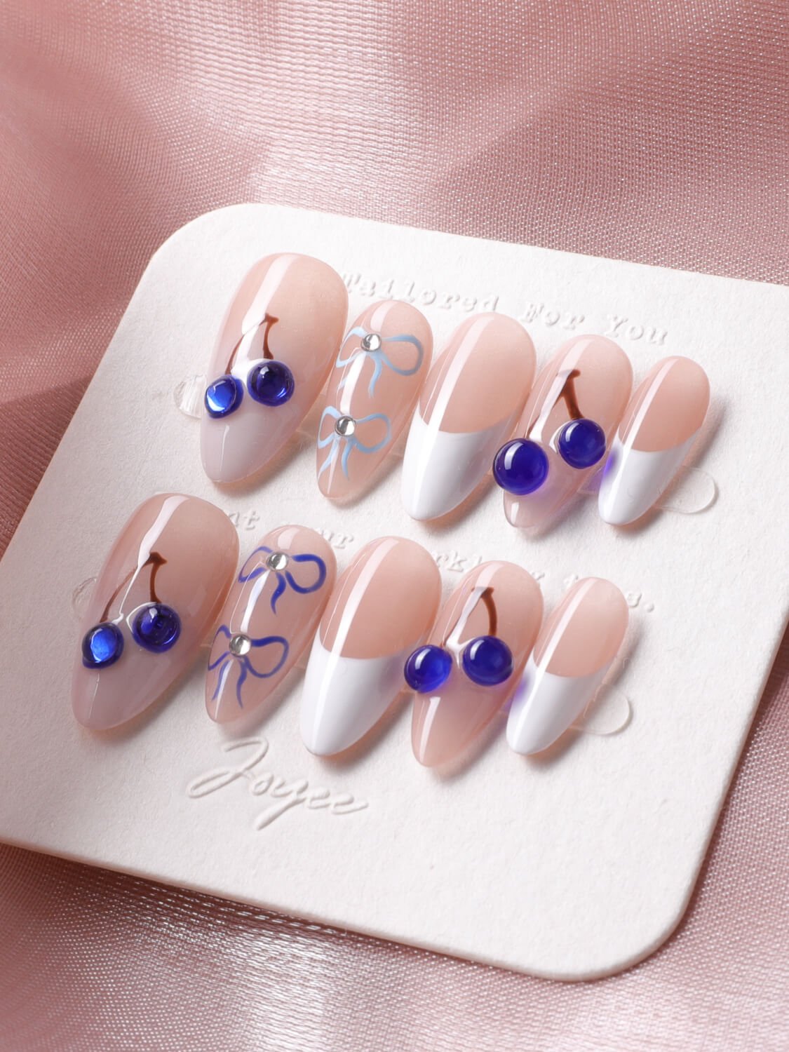 Klein Blue Cherry - Joyeenails - FT026 - S / Medium Almond