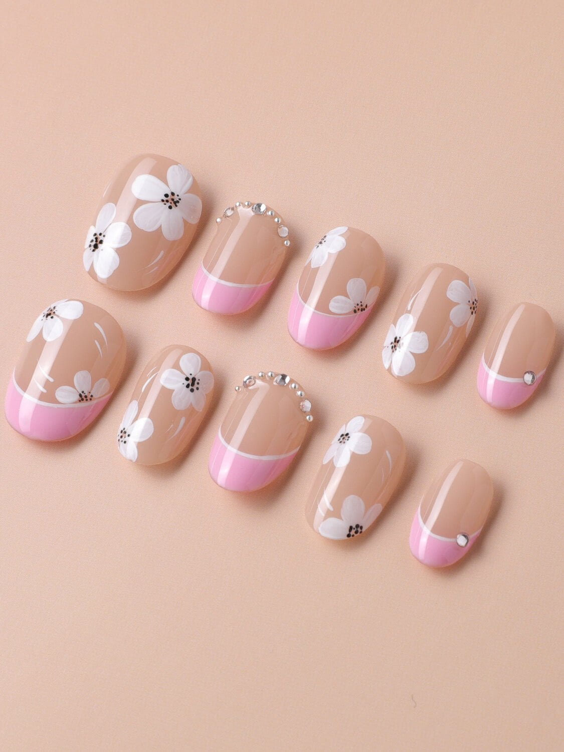 Sakura Fall - Joyeenails - FT016 - XS / Extra Short Oval