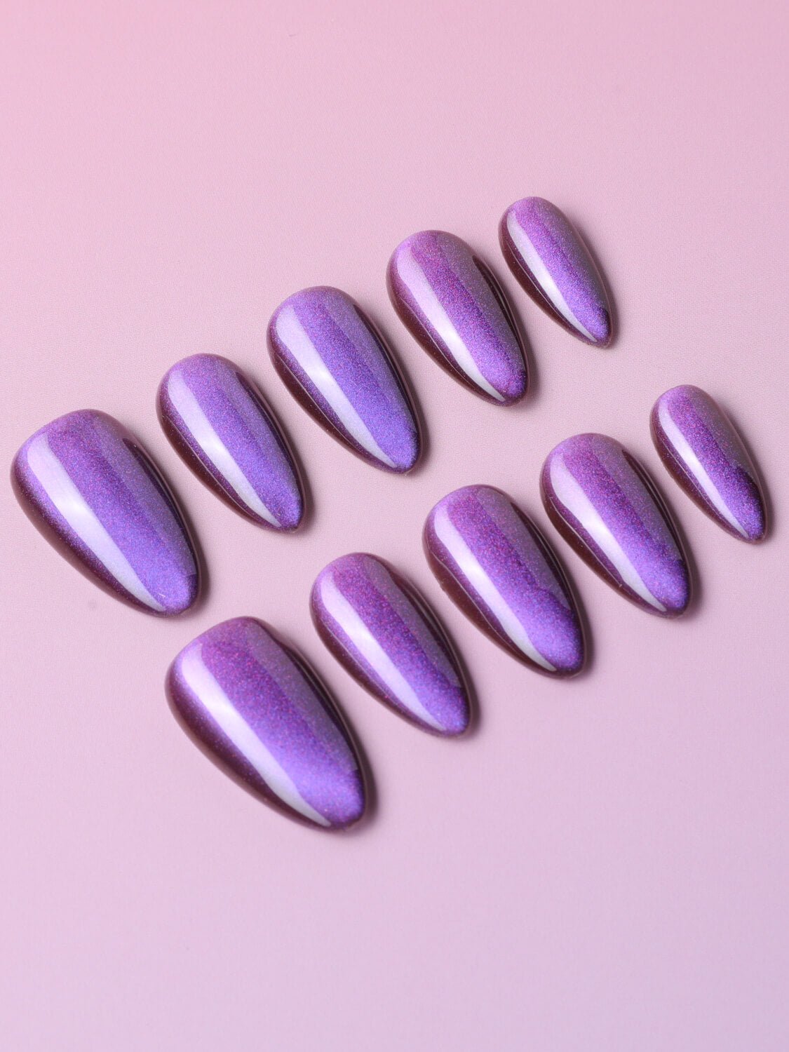 Grape Color Cat - eye - Joyeenails - CE022 - XS / Short Almond