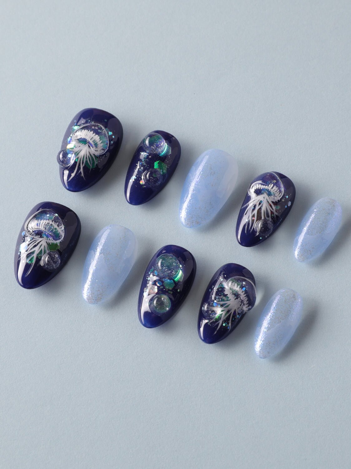 Glow Jellyfish - Joyeenails - LX035 - XS / Extra Short Almond