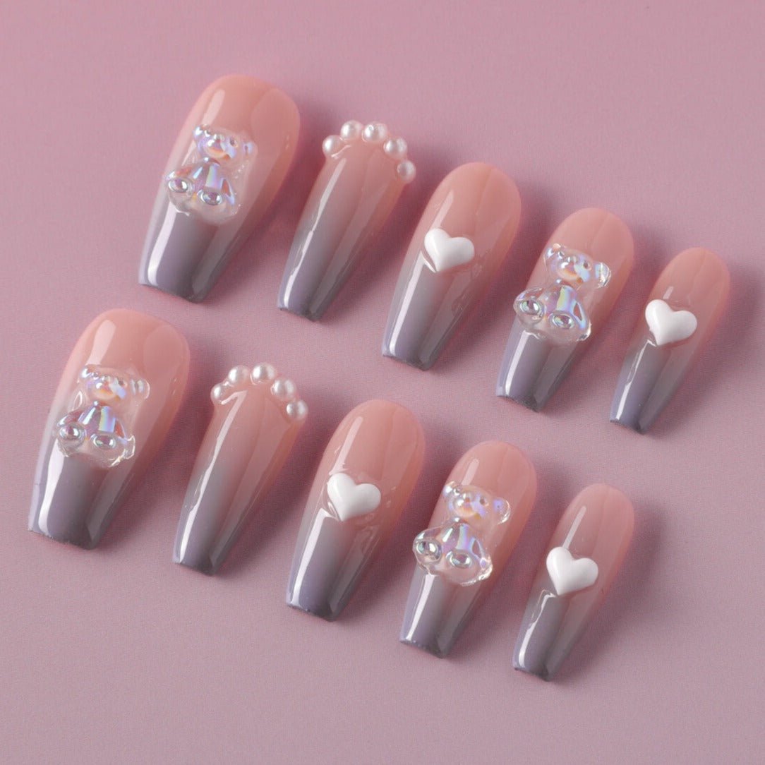 Bear Hug Nude Nails - Joyeenails - CU017 - XS / Medium Coffin