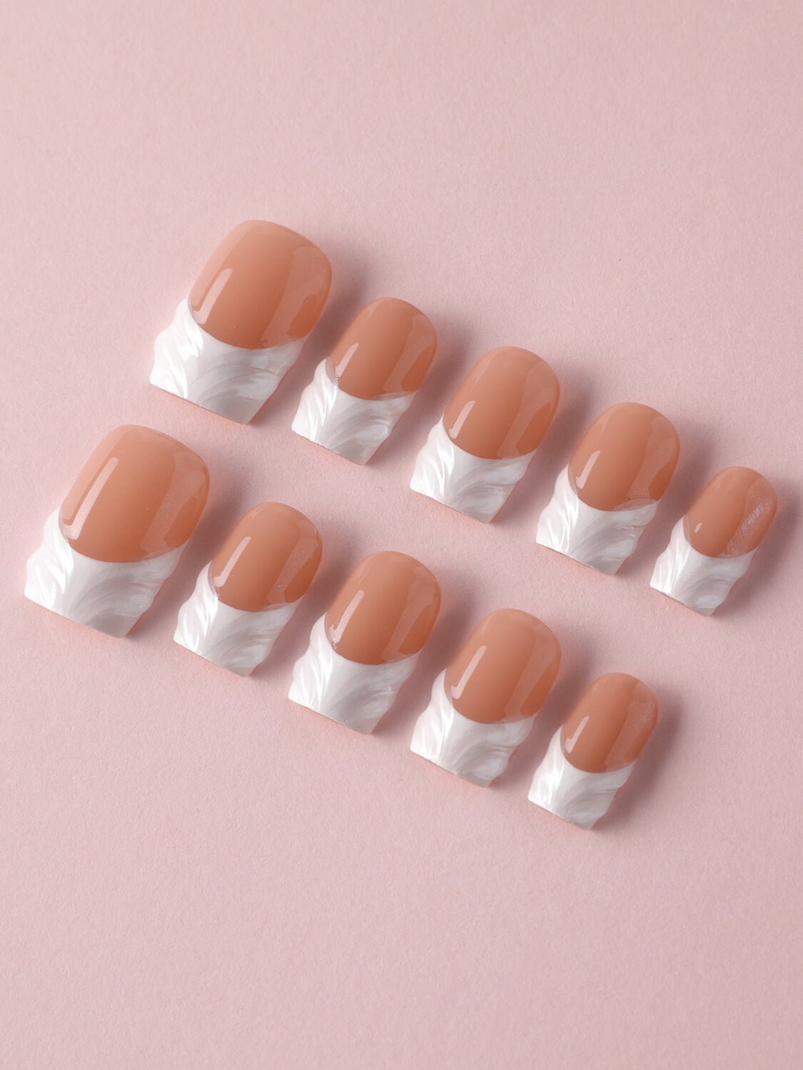 3D Classic | White French Tip | Press on Nails - Joyeenails - FT023 - XS / Short Square