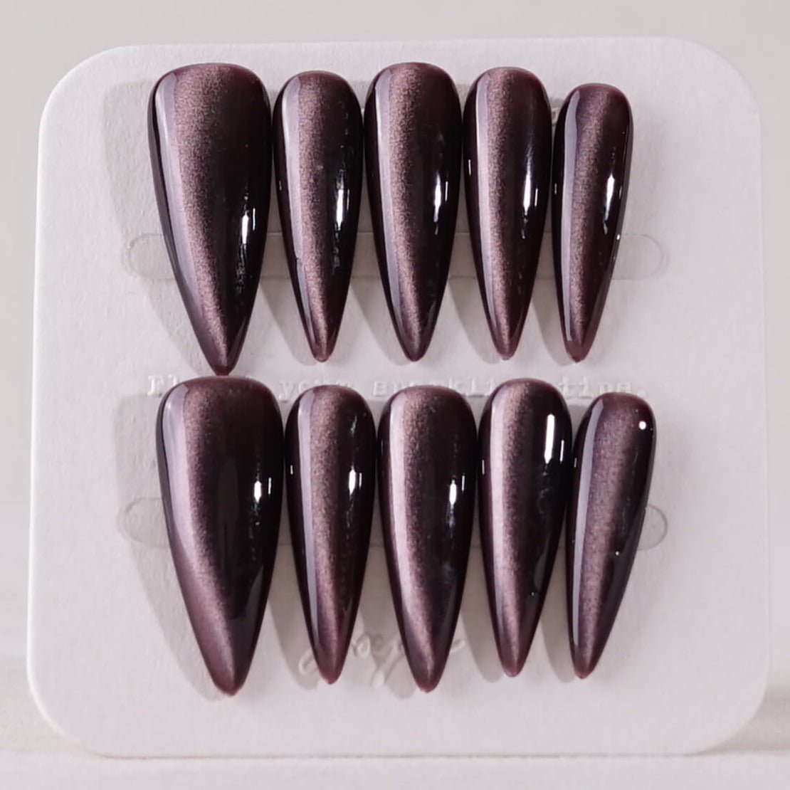 Mauve Nail Color Cat - eye - Joyeenails - CE018 - XS / Long Stiletto