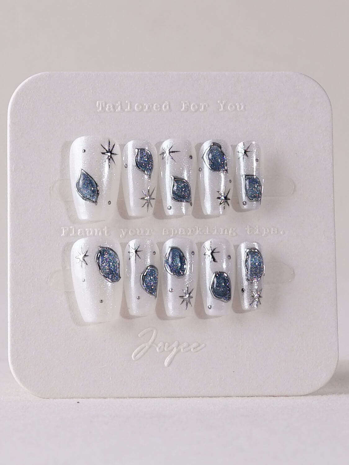 Glacier White&Blue - Joyeenails - DO031 - XS / Short Coffin