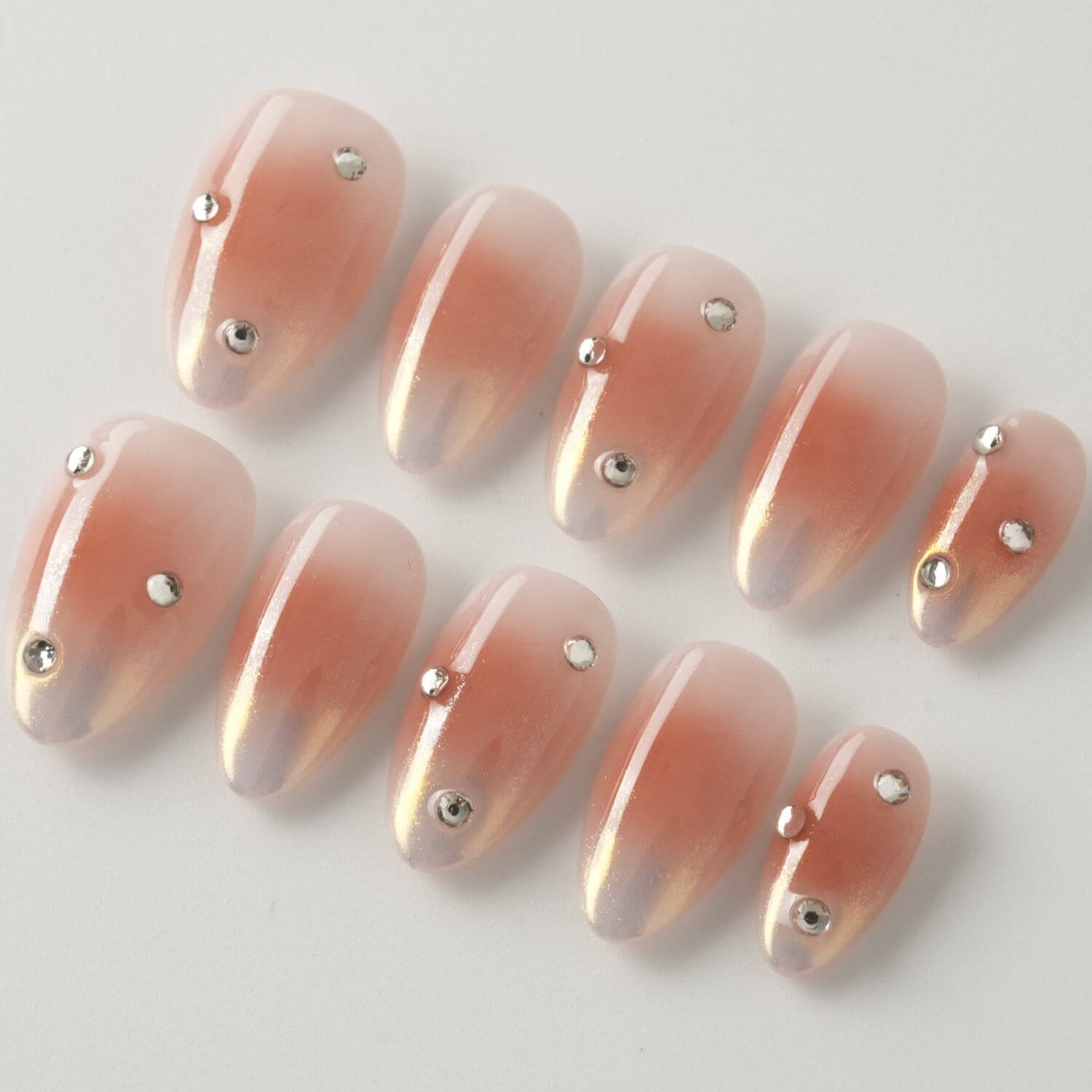 Shy Ombre - Joyeenails - SA018 - XS / Extra Short Almond