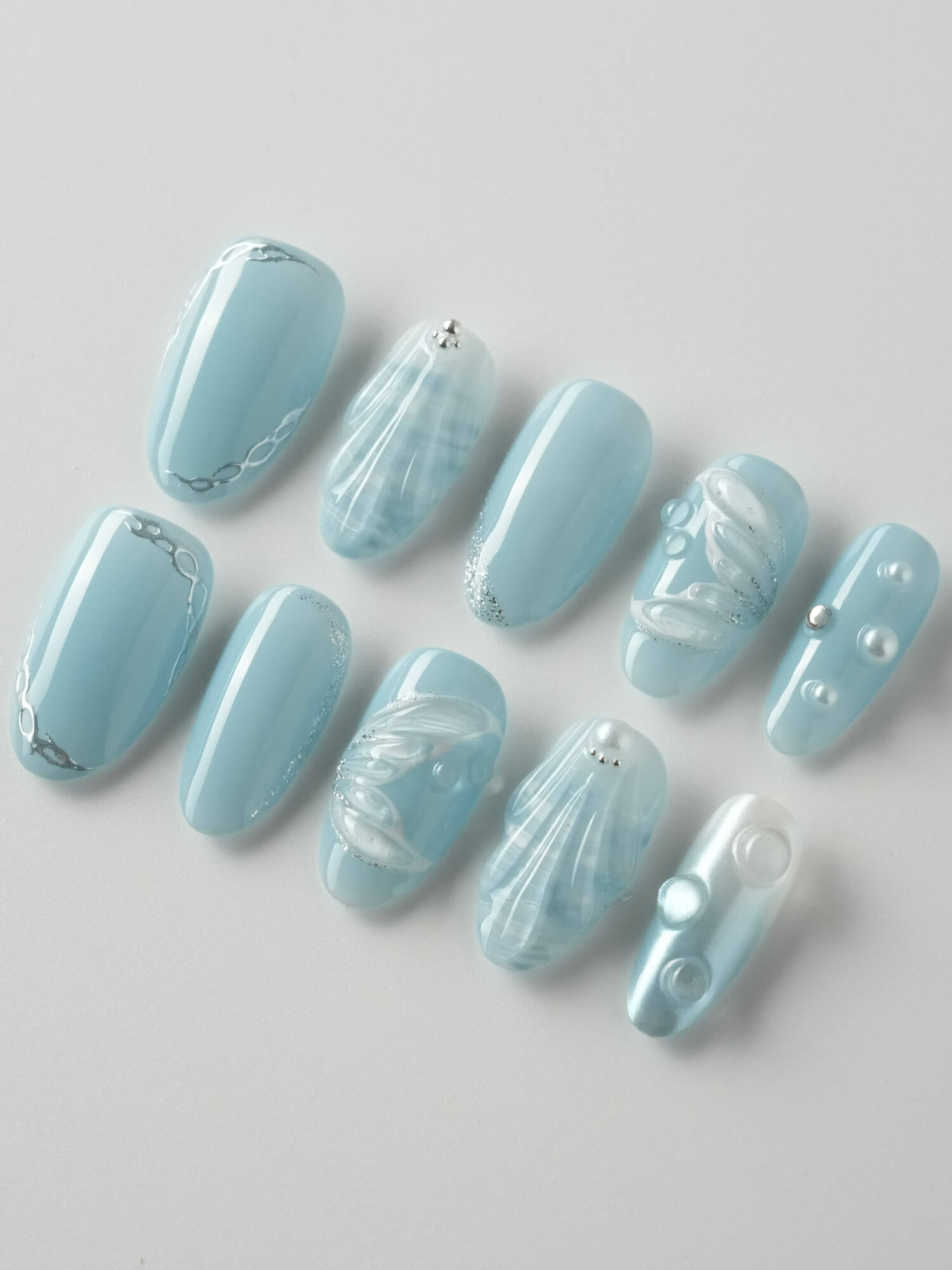 Mermaid Tale - Joyeenails - LX036 - XS / Medium Oval