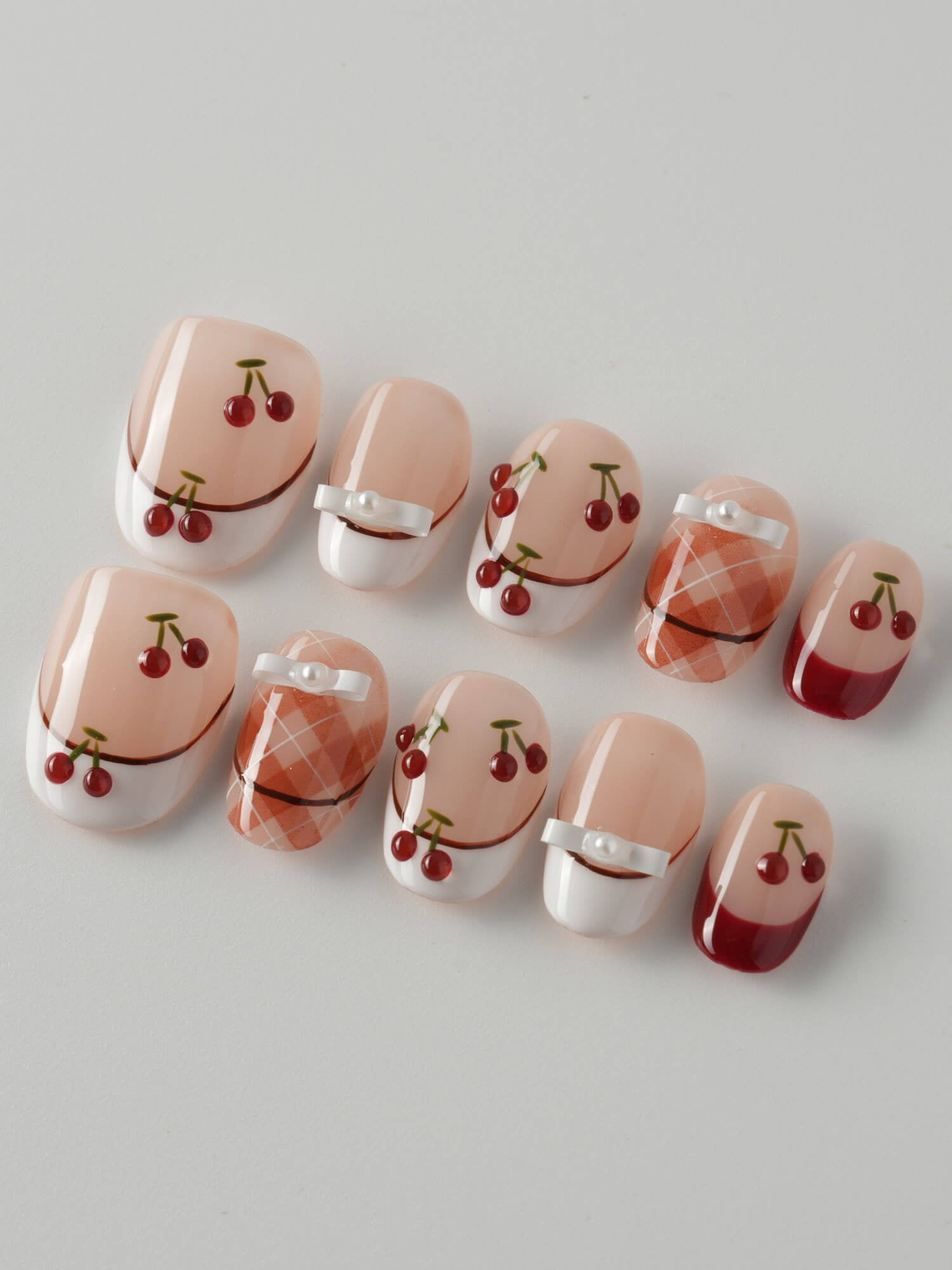 Cherry Miss - Joyeenails - FT040 - XS / Extra Short Oval