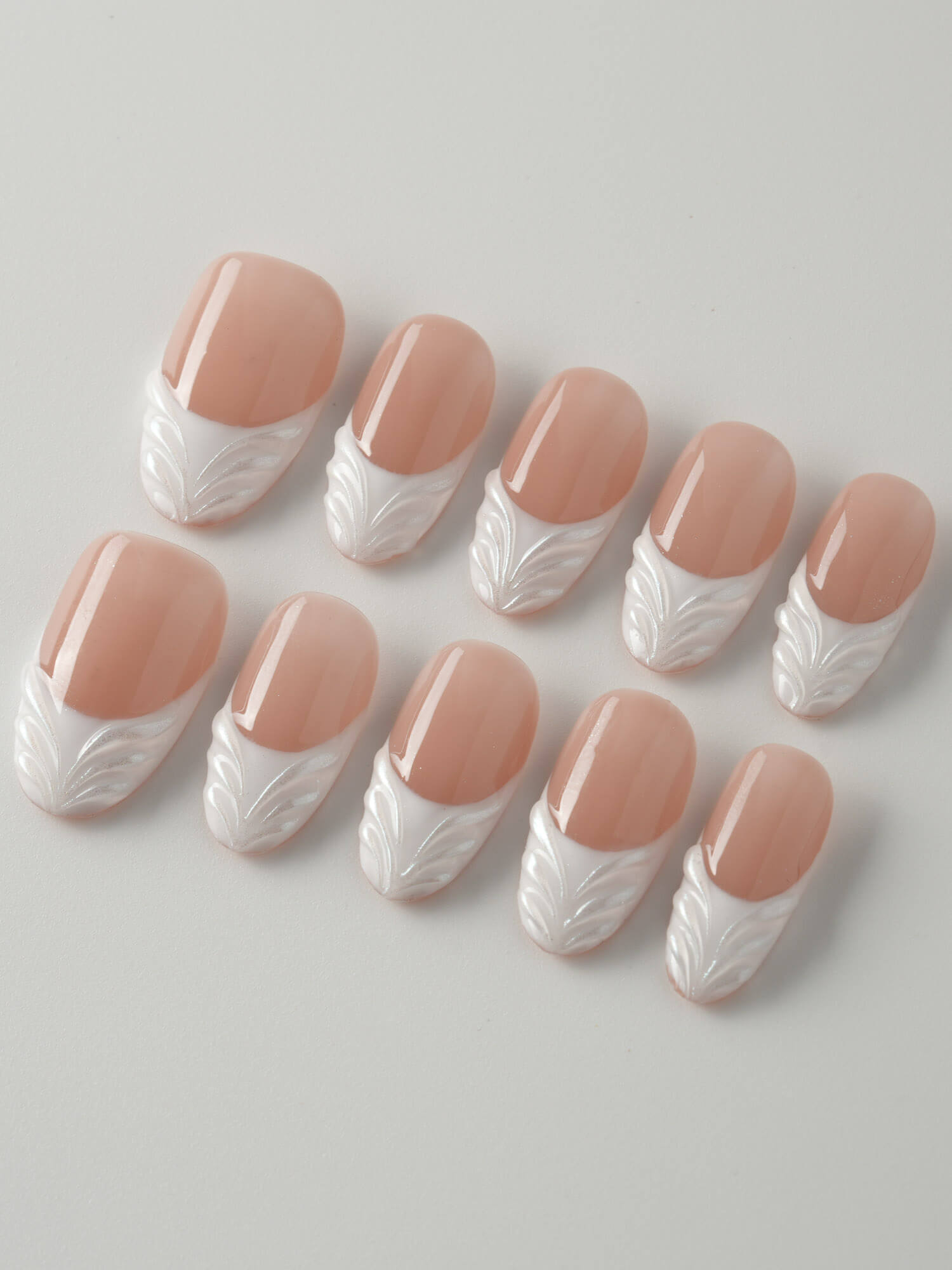 3D Classic | White French Tip | Press on Nails