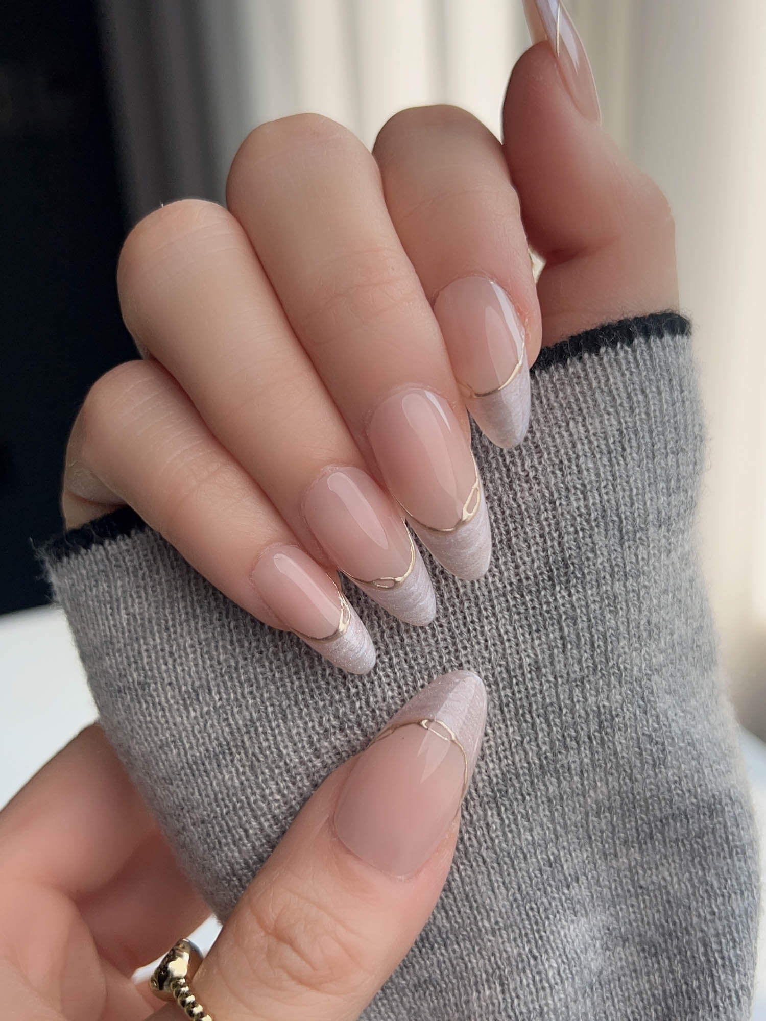 Nude French Tip | Press on Nails | Your Glow - Joyeenails - FT044 - XS / Medium Almond