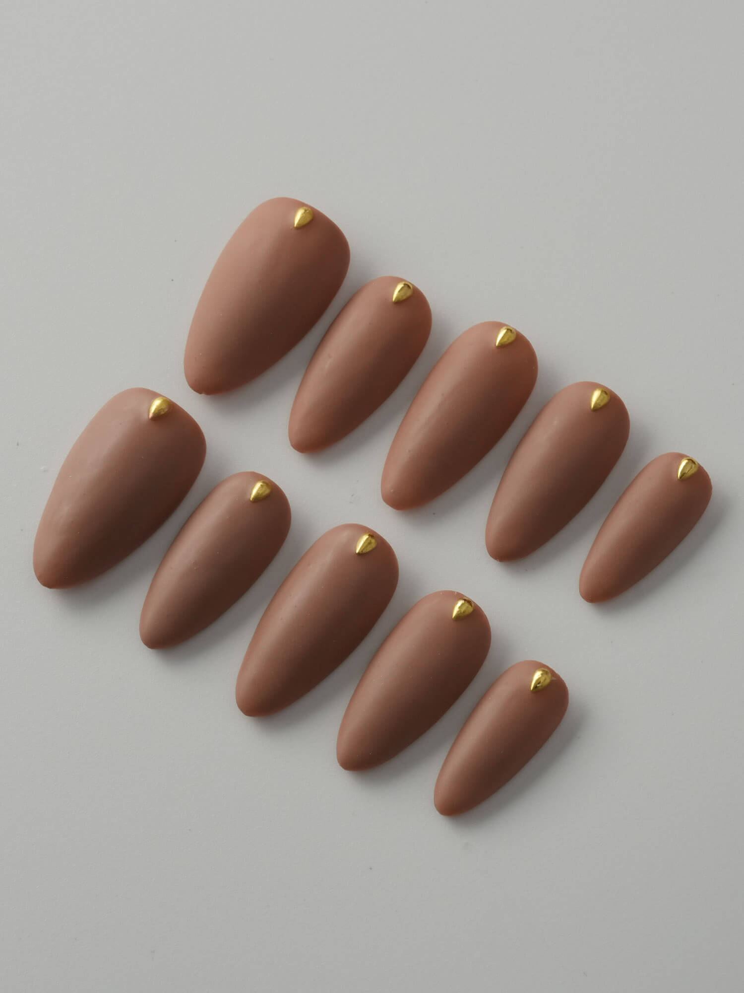 Matte Mocha T - Joyeenails - BA009 - XS / Medium Almond