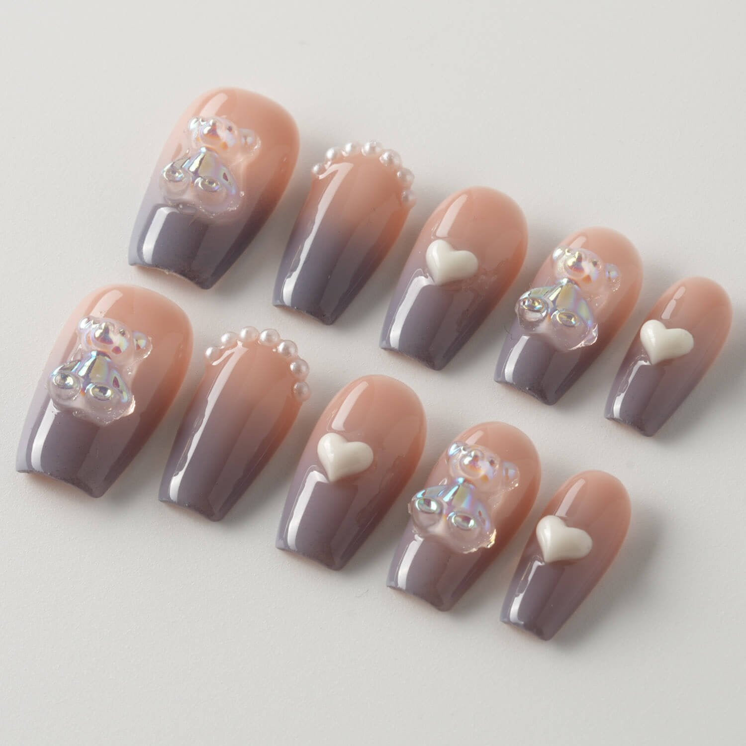 Bear Hug Nude Nails - Joyeenails - CU017 - XS / Short Coffin