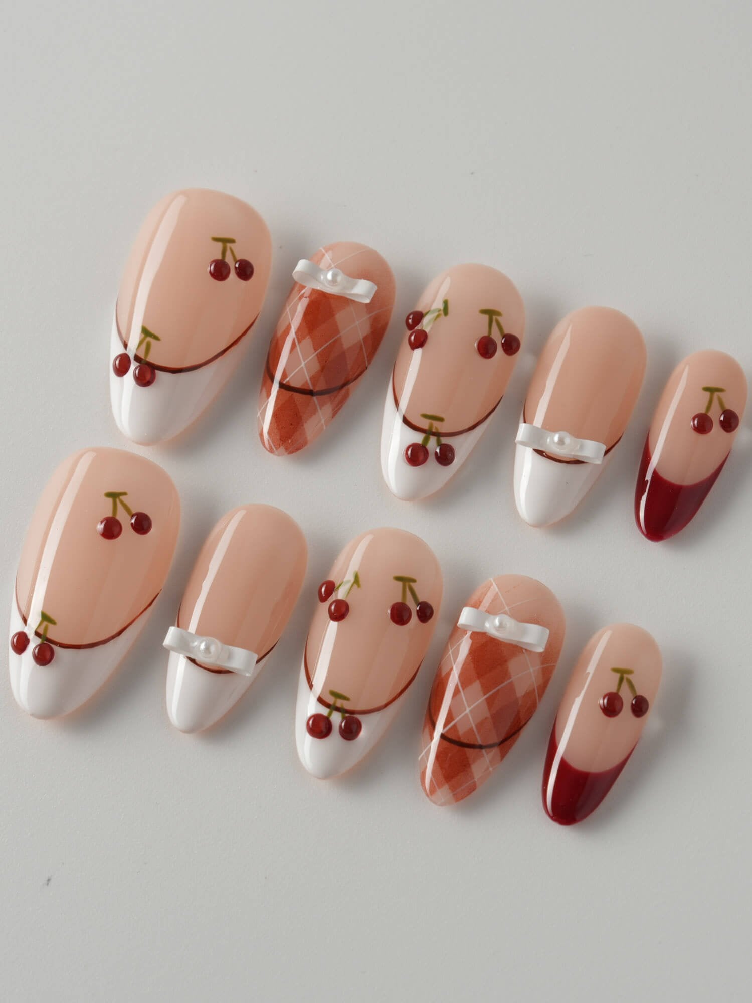 Cherry Miss - Joyeenails - FT040 - XS / Medium Almond