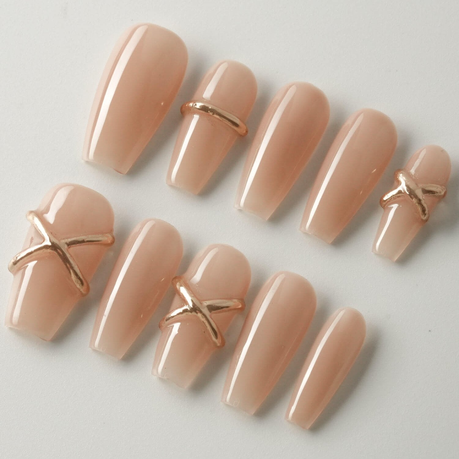 Celestial Union Nude color - Joyeenails - SA034 - XS / Medium Coffin