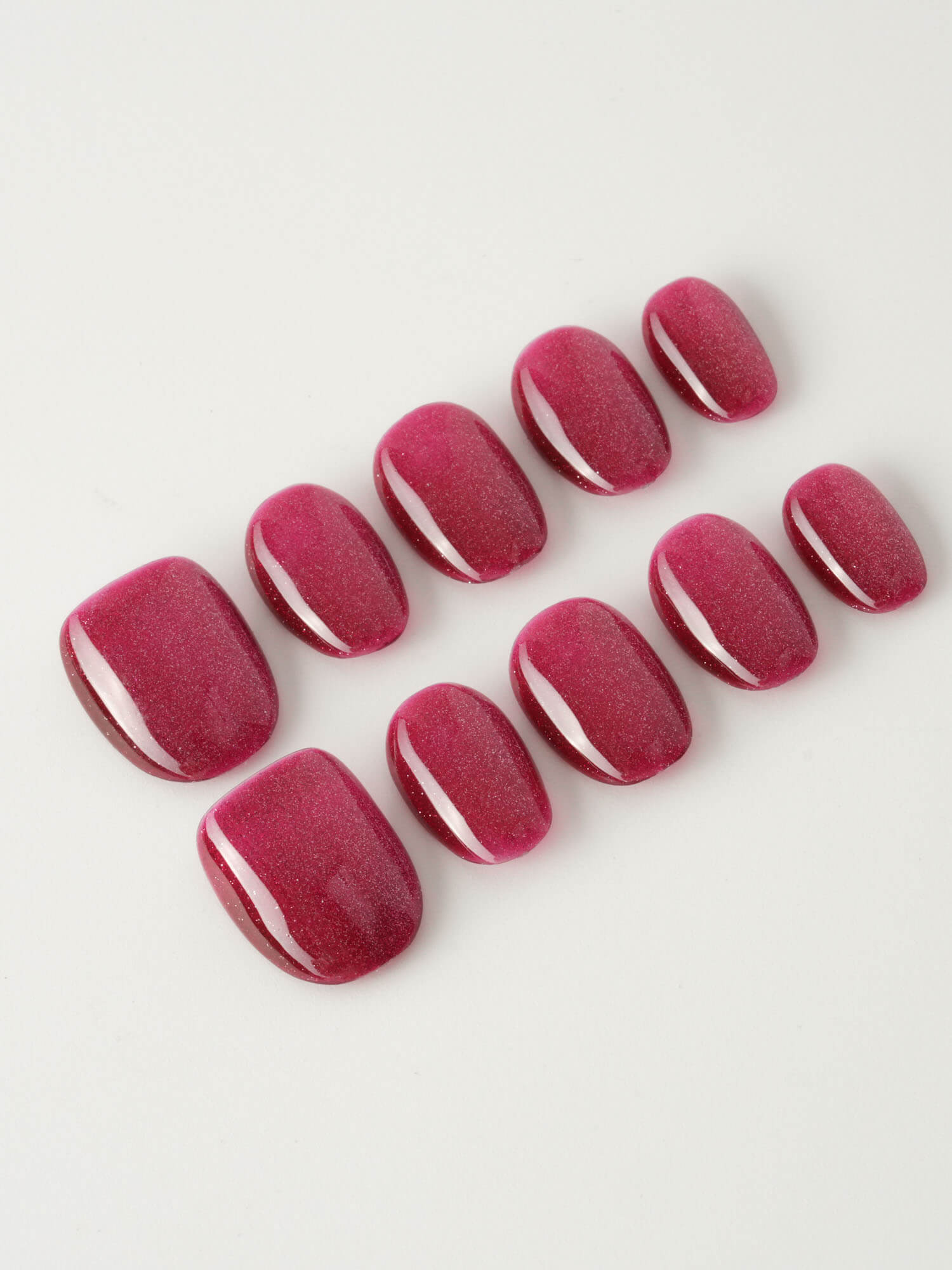 Fuchsia Cat - eye - Joyeenails - CE047 - XS / Extra Short Oval