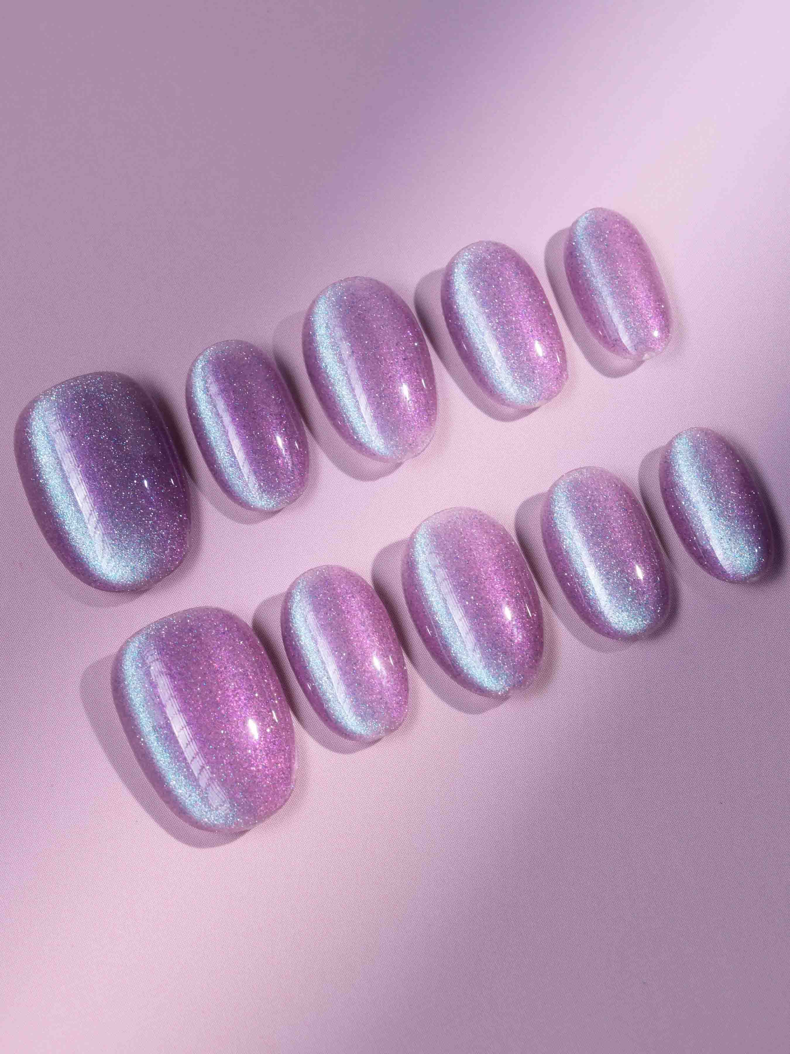 Purple planet - Joyeenails - CE057 - XS / Extra Short Oval