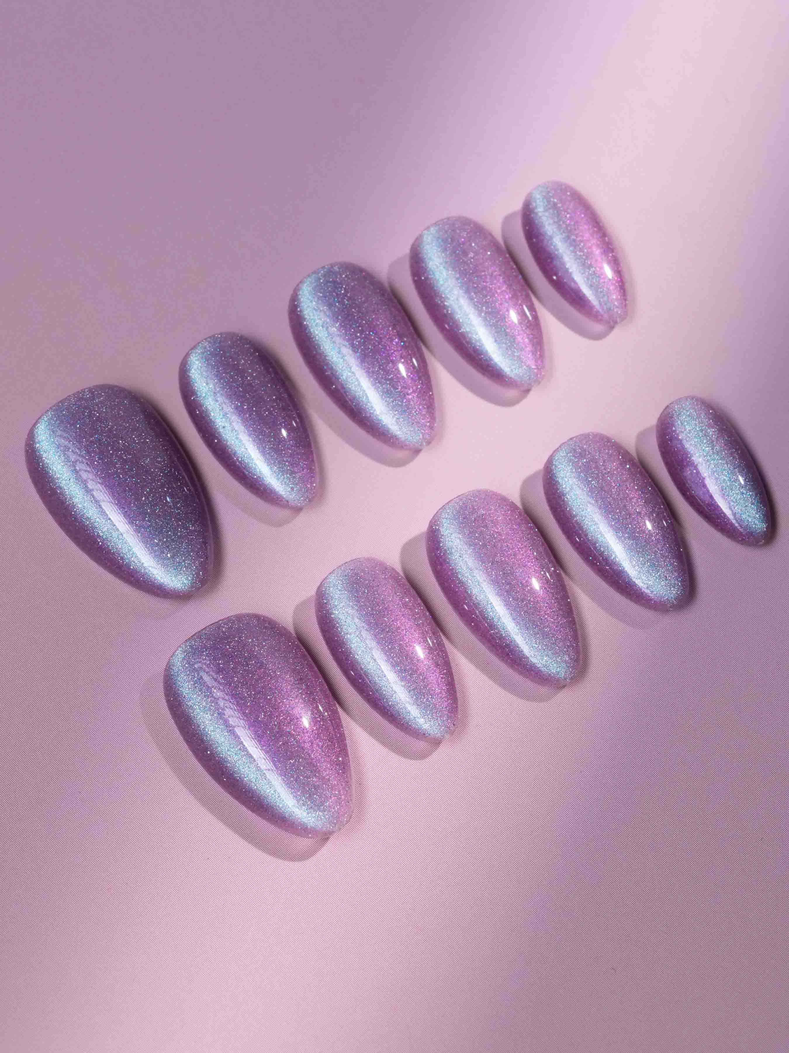 Purple planet - Joyeenails - CE057 - XS / Extra Short Almond