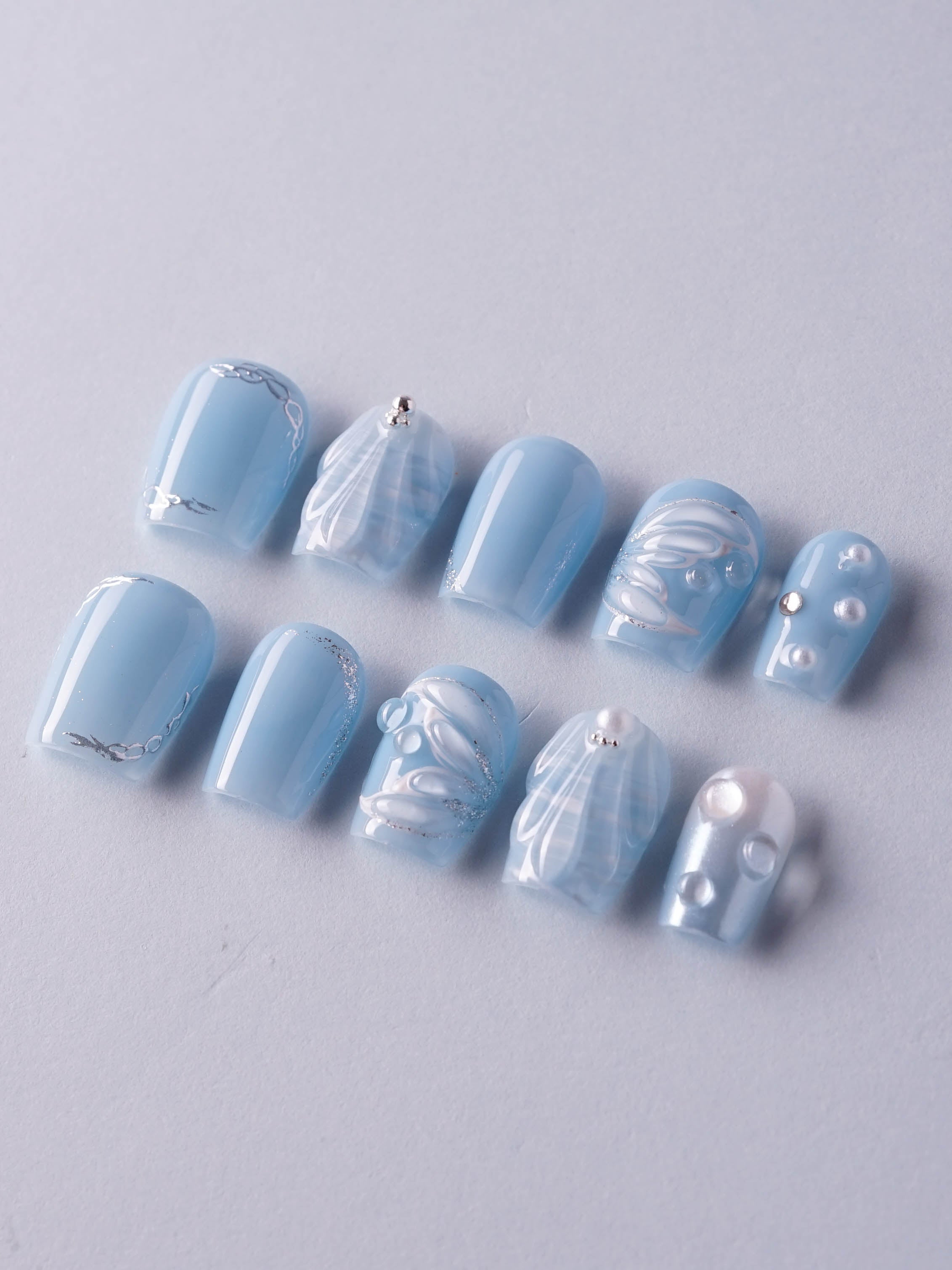 Mermaid Tale - Joyeenails - LX036 - XS / Extra Short Coffin