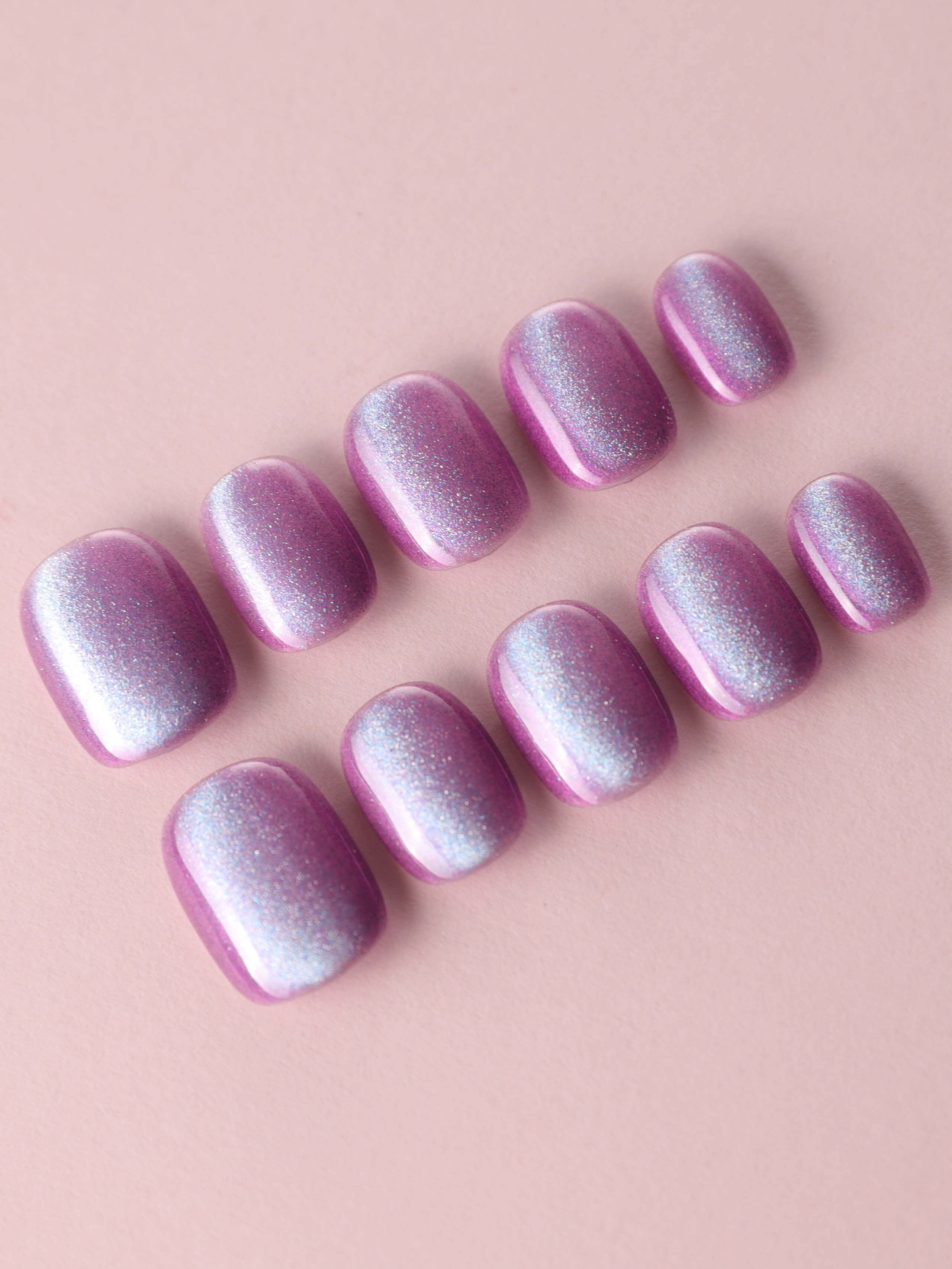 Purple planet - Joyeenails - CE057 - XS / Extra Short Squoval