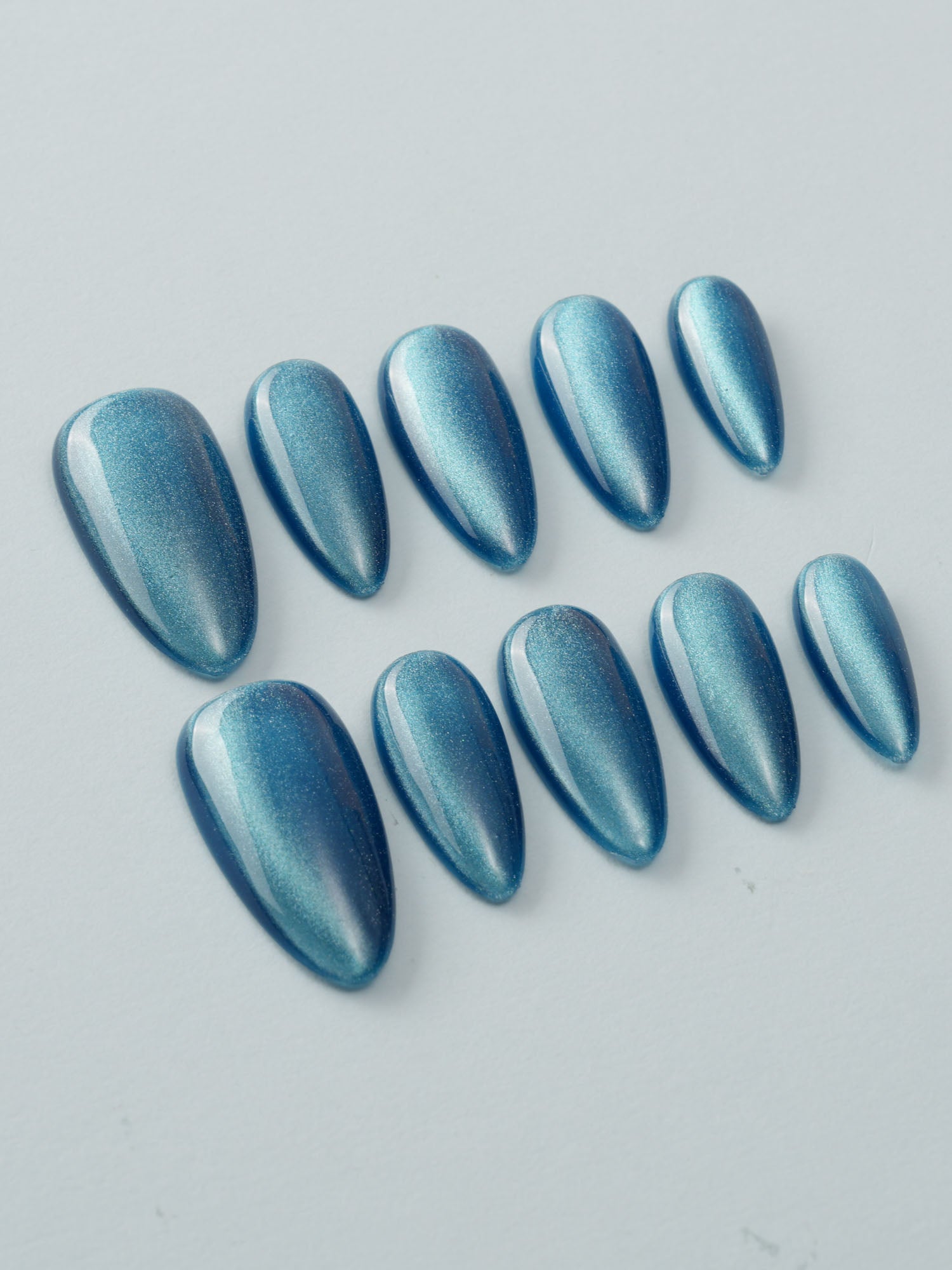 Blue Sky Cat - eye - Joyeenails - CE033 - S / Short Almond