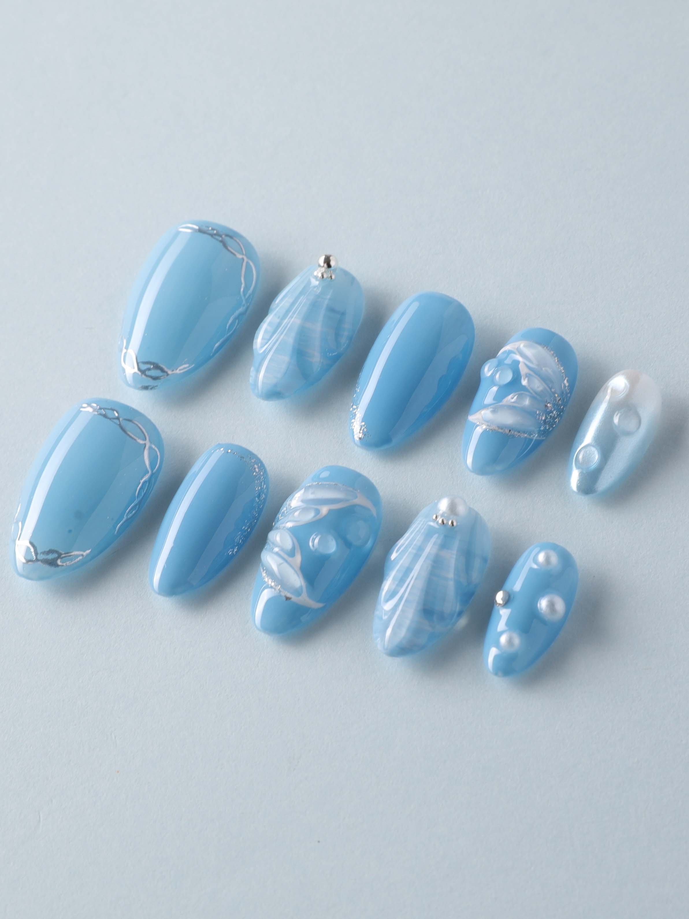 Mermaid Tale - Joyeenails - LX036 - XS / Extra Short Almond