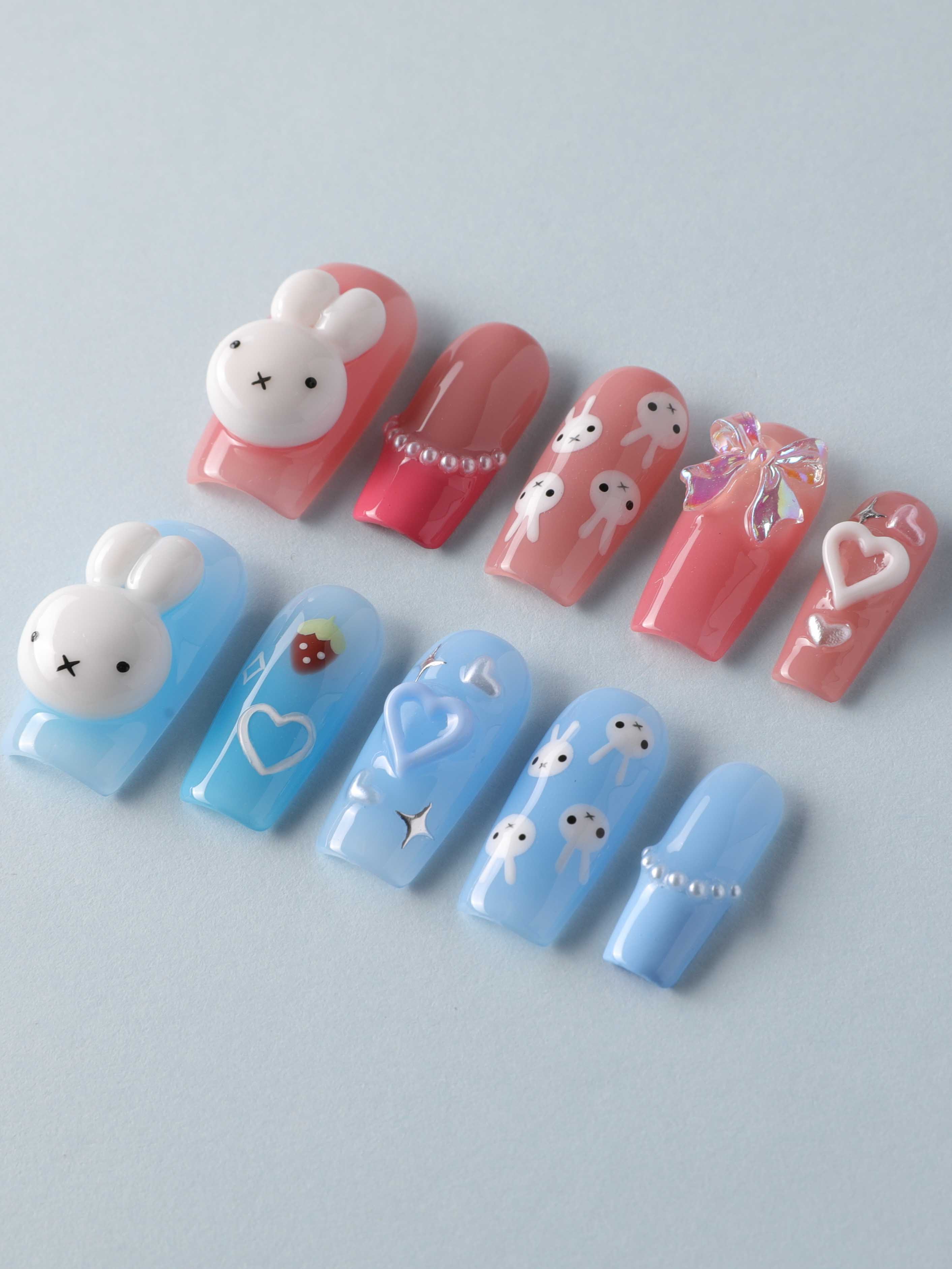 MIFFY XOXO - Joyeenails - AN063 - XS / Medium Square