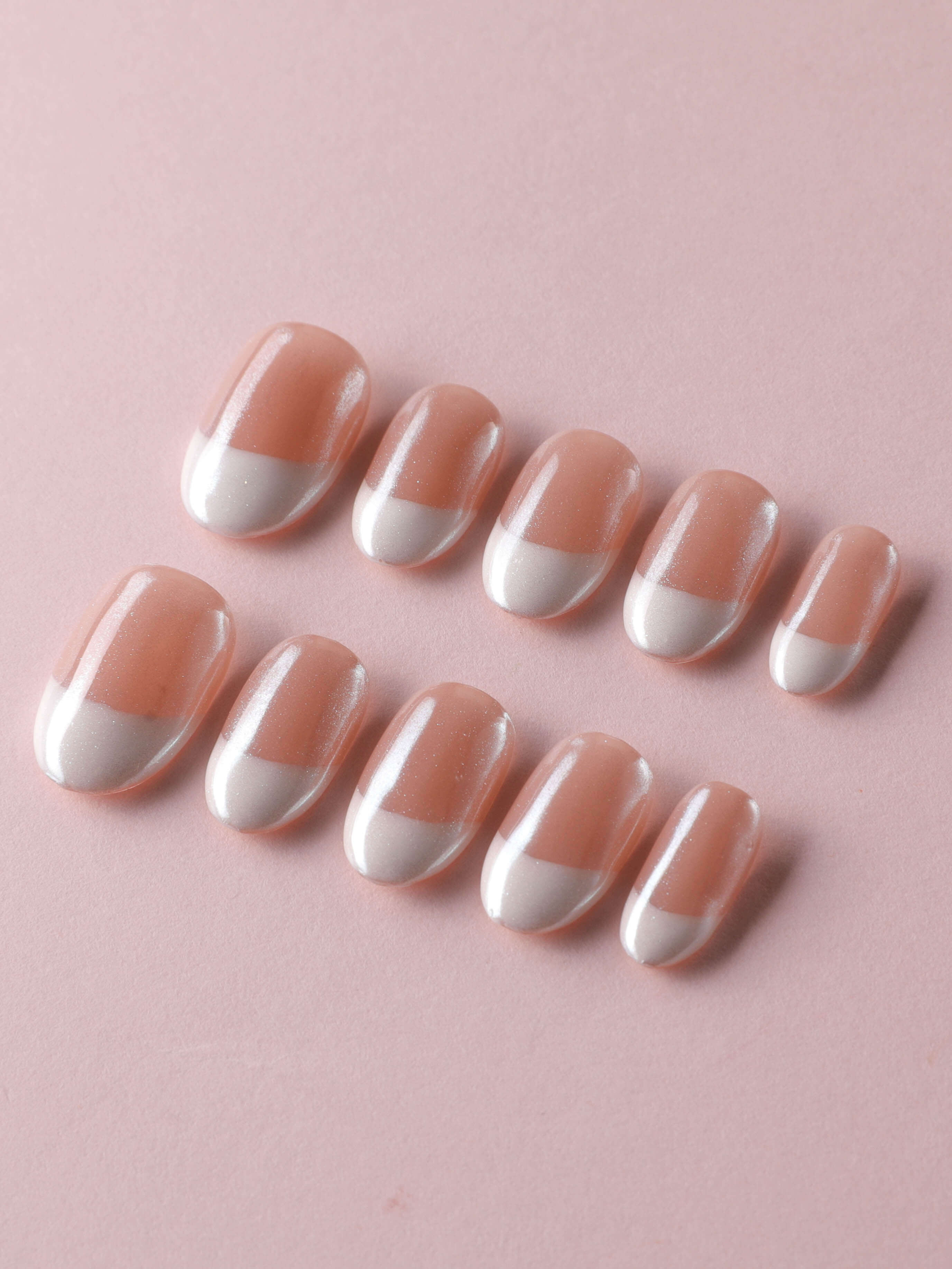 Clean French - Joyeenails - FT005 - XS / Short Oval