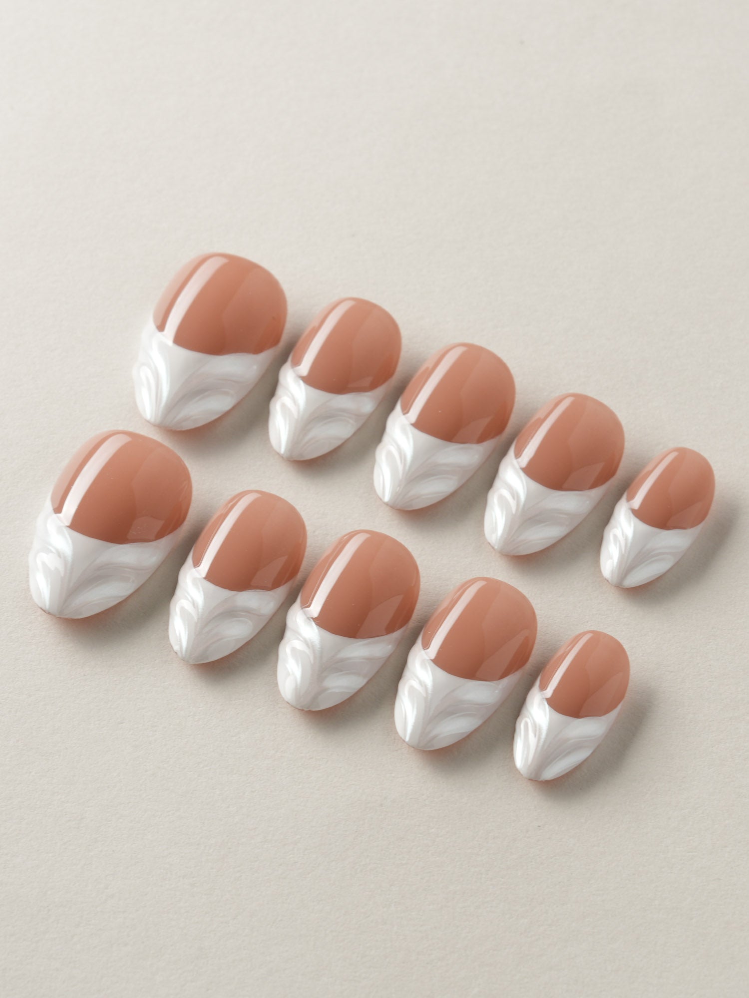 3D Classic | White French Tip | Press on Nails