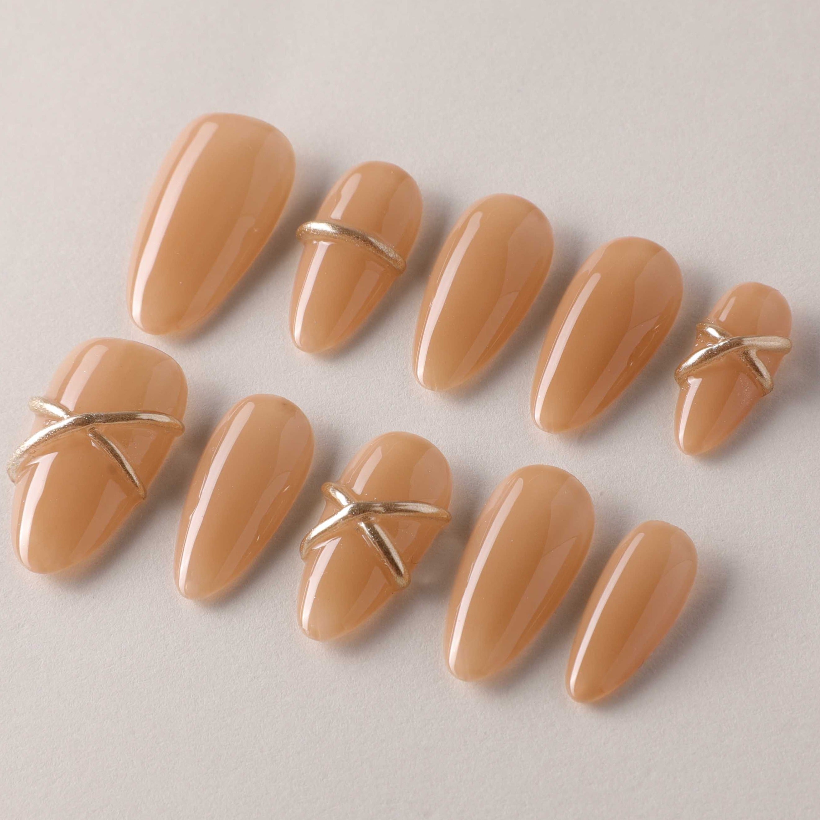 Celestial Union Nude color - Joyeenails - SA034 - XS / Short Almond