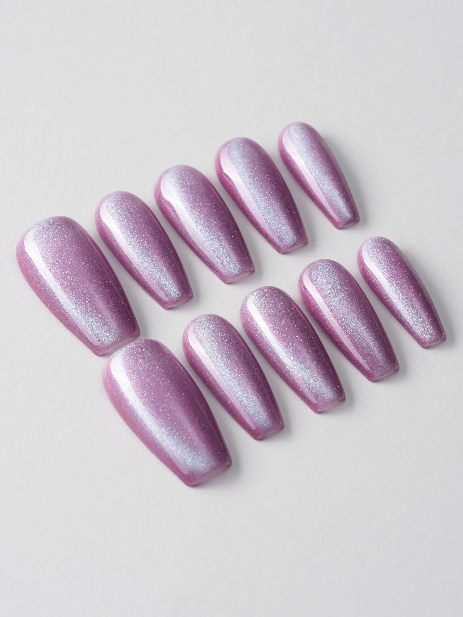 Purple planet - Joyeenails - CE057 - XS / Medium Coffin