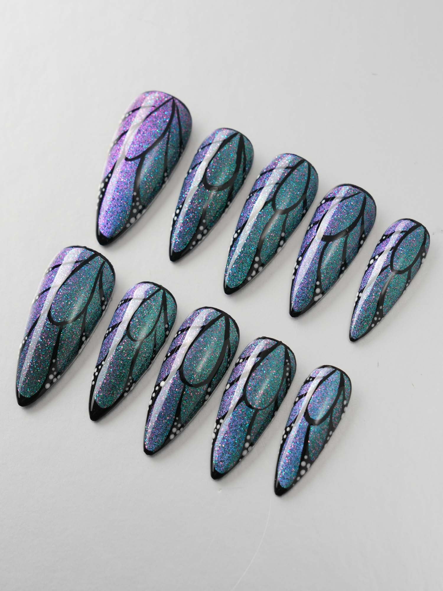 Flutter - Joyeenails - LX038 - XS / Medium Stiletto