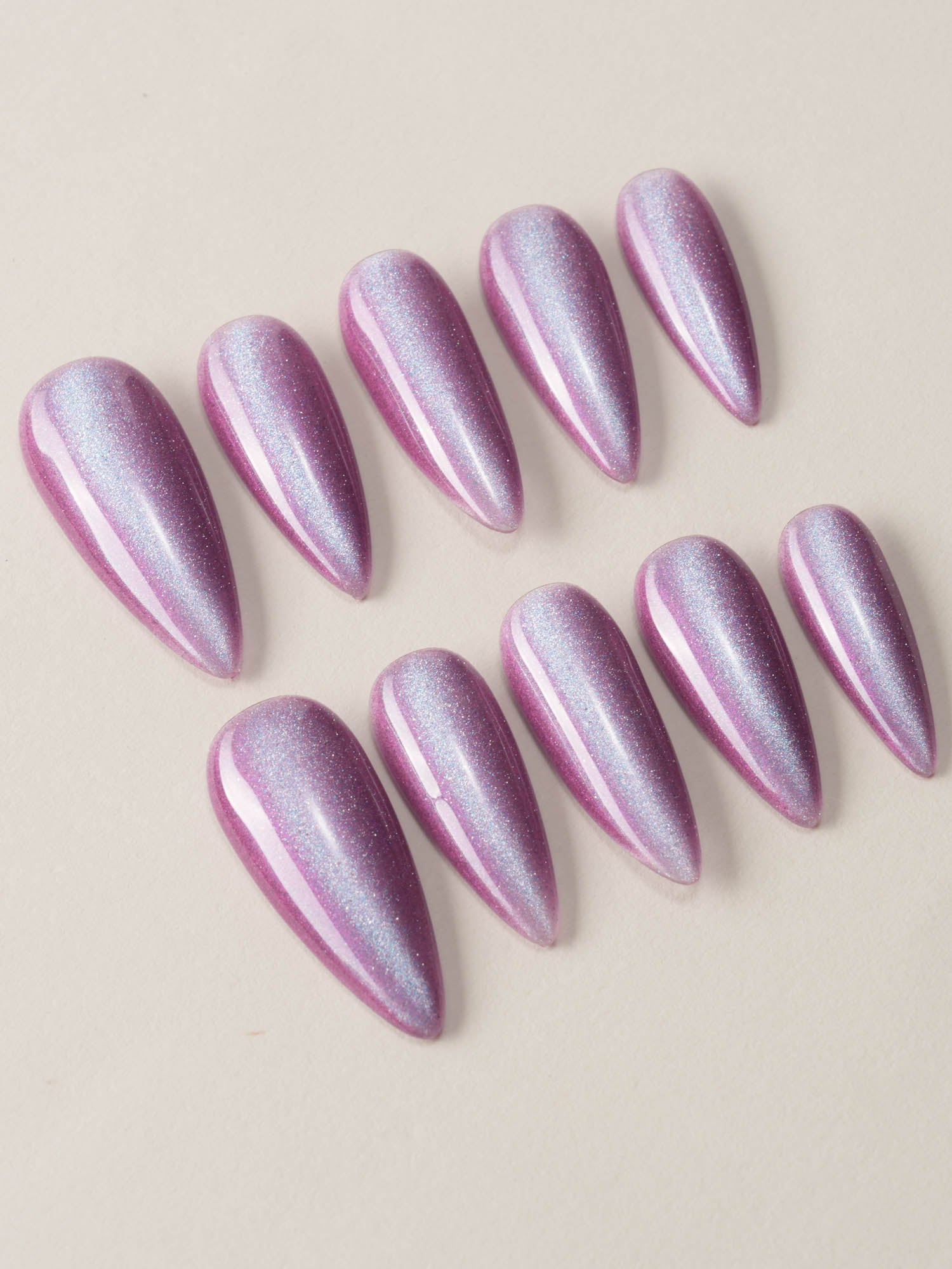 Purple planet - Joyeenails - CE057 - XS / Medium Stiletto