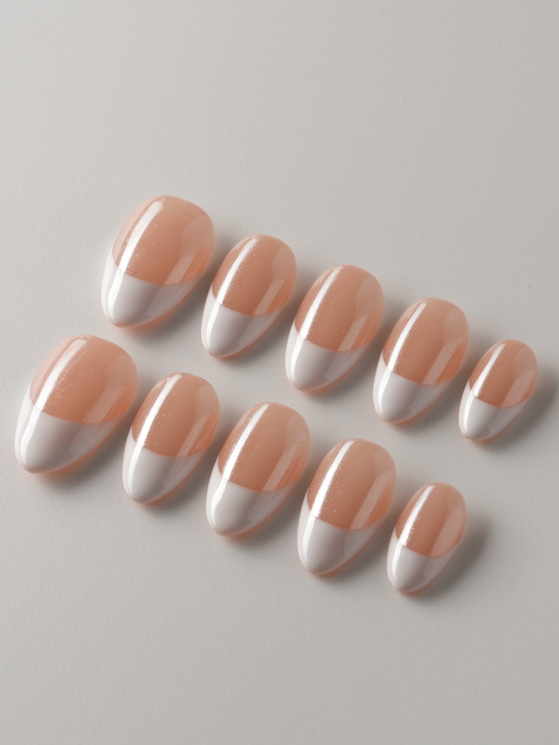 Clean French - Joyeenails - FT005 - XS / Extra Short Almond