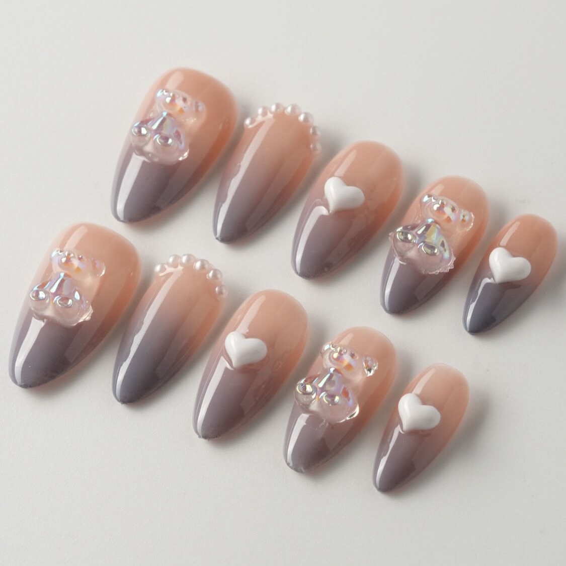 Bear Hug Nude Nails - Joyeenails - CU017 - XS / Short Almond