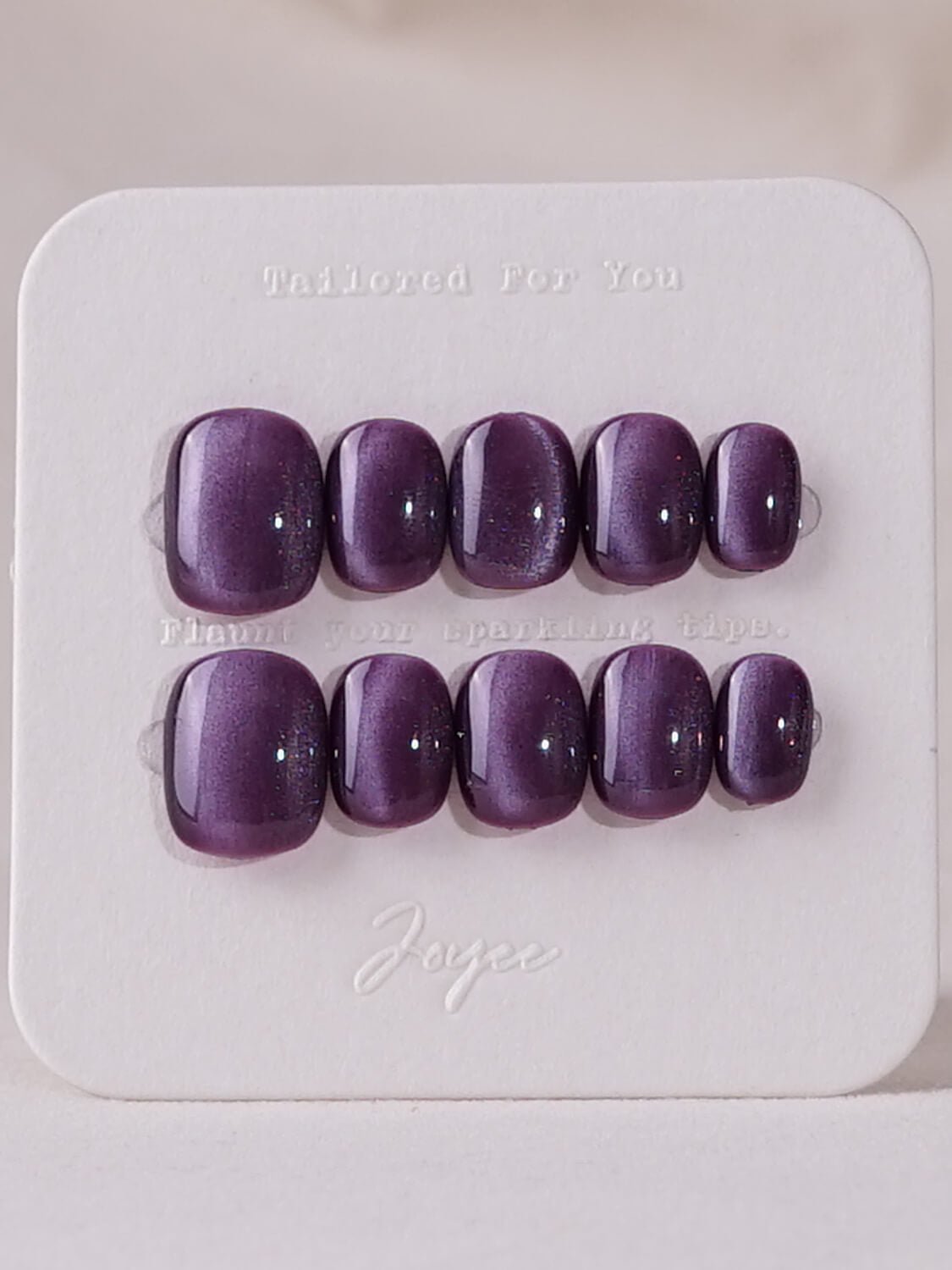 Purple Cat - Eye - Joyeenails - CE049 - XS / Extra Short Squoval