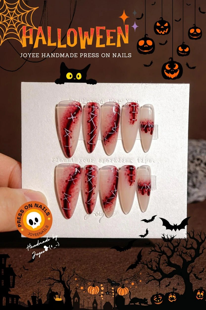 Bloody Scars Press on nails - Joyeenails - HW003 - S / Medium Stiletto