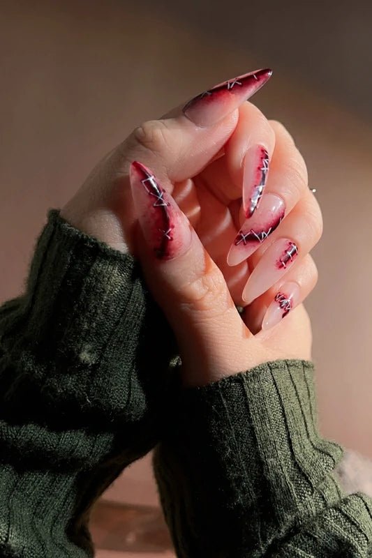 Bloody Scars Press on nails - Joyeenails - HW003 - S / Medium Stiletto