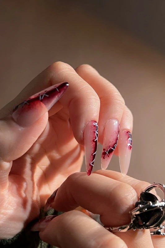 Bloody Scars Press on nails - Joyeenails - HW003 - S / Medium Stiletto