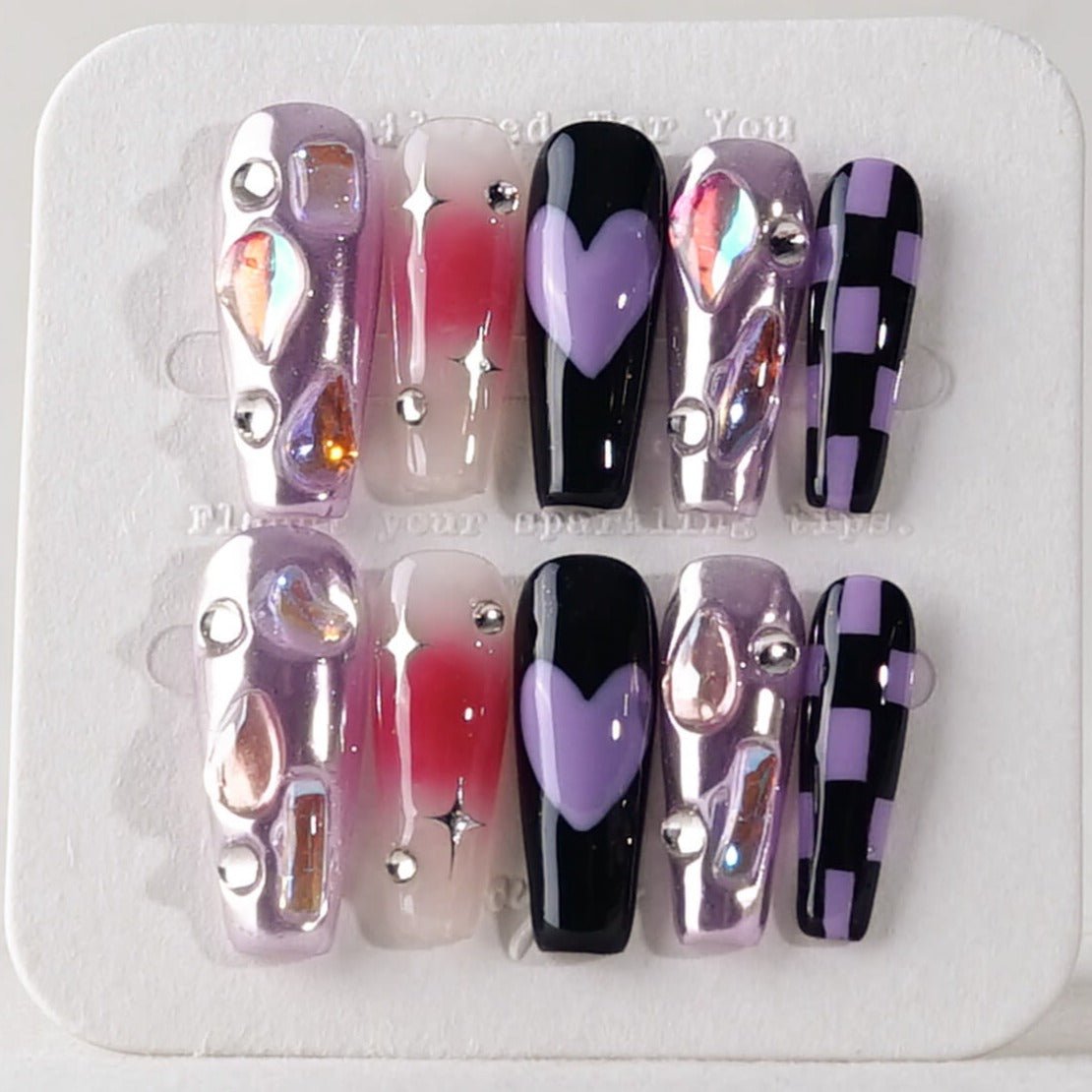 Purple Frost - Joyeenails - DO028 - XS / Long Coffin