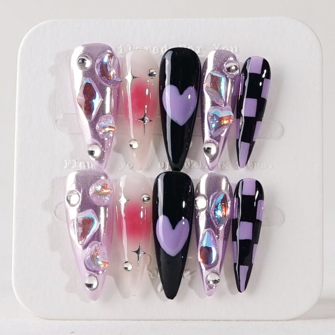 Purple Frost - Joyeenails - DO028 - XS / Long Stiletto