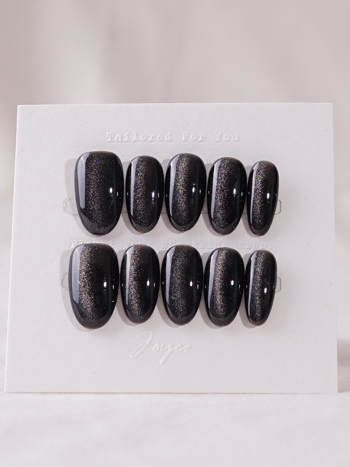 Black Cat - eye - Joyeenails - CE030 - XS / Medium Oval