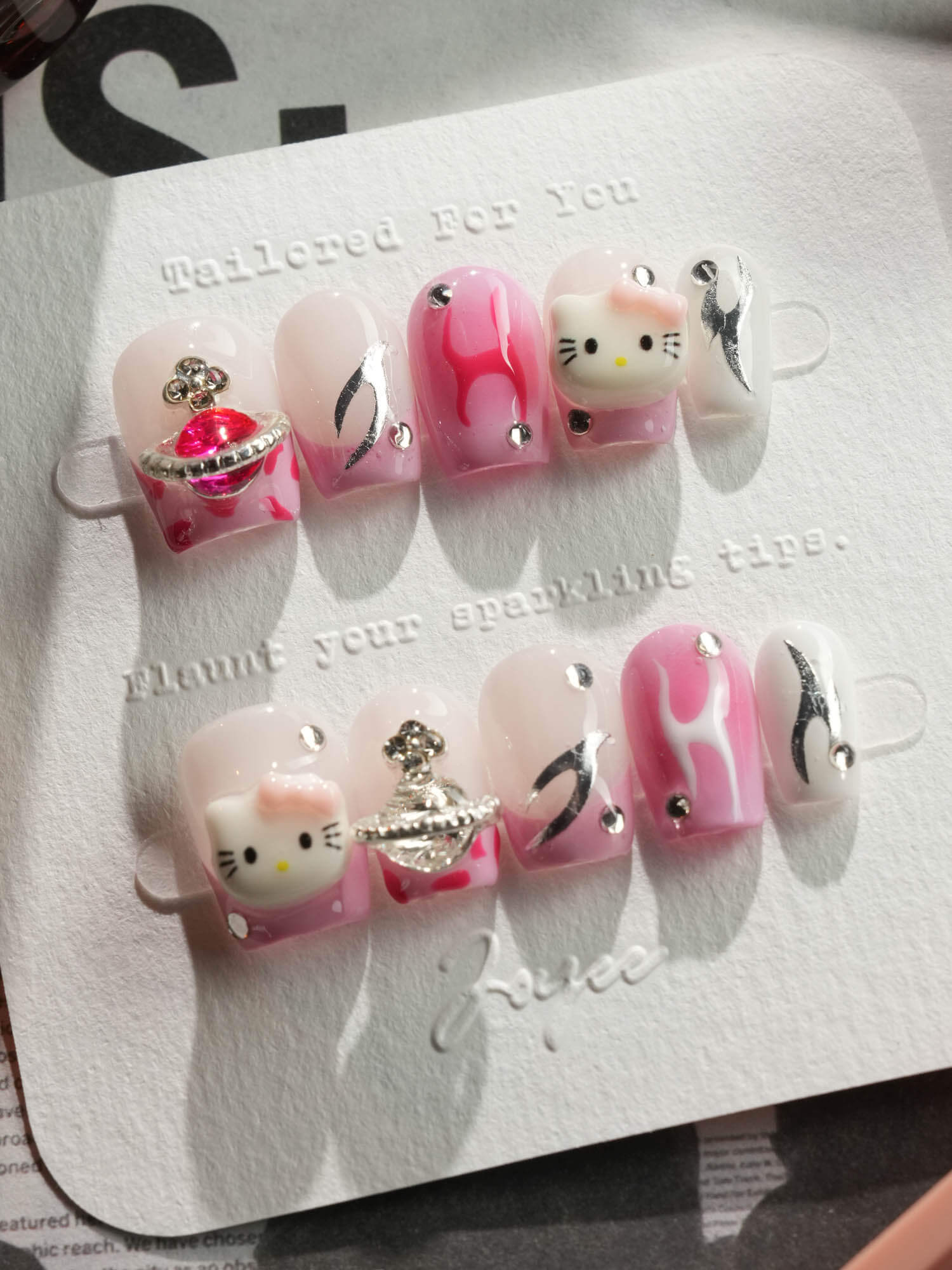 Barbie Kitty - Joyeenails - ANA46 - XS / Extra Short Coffin