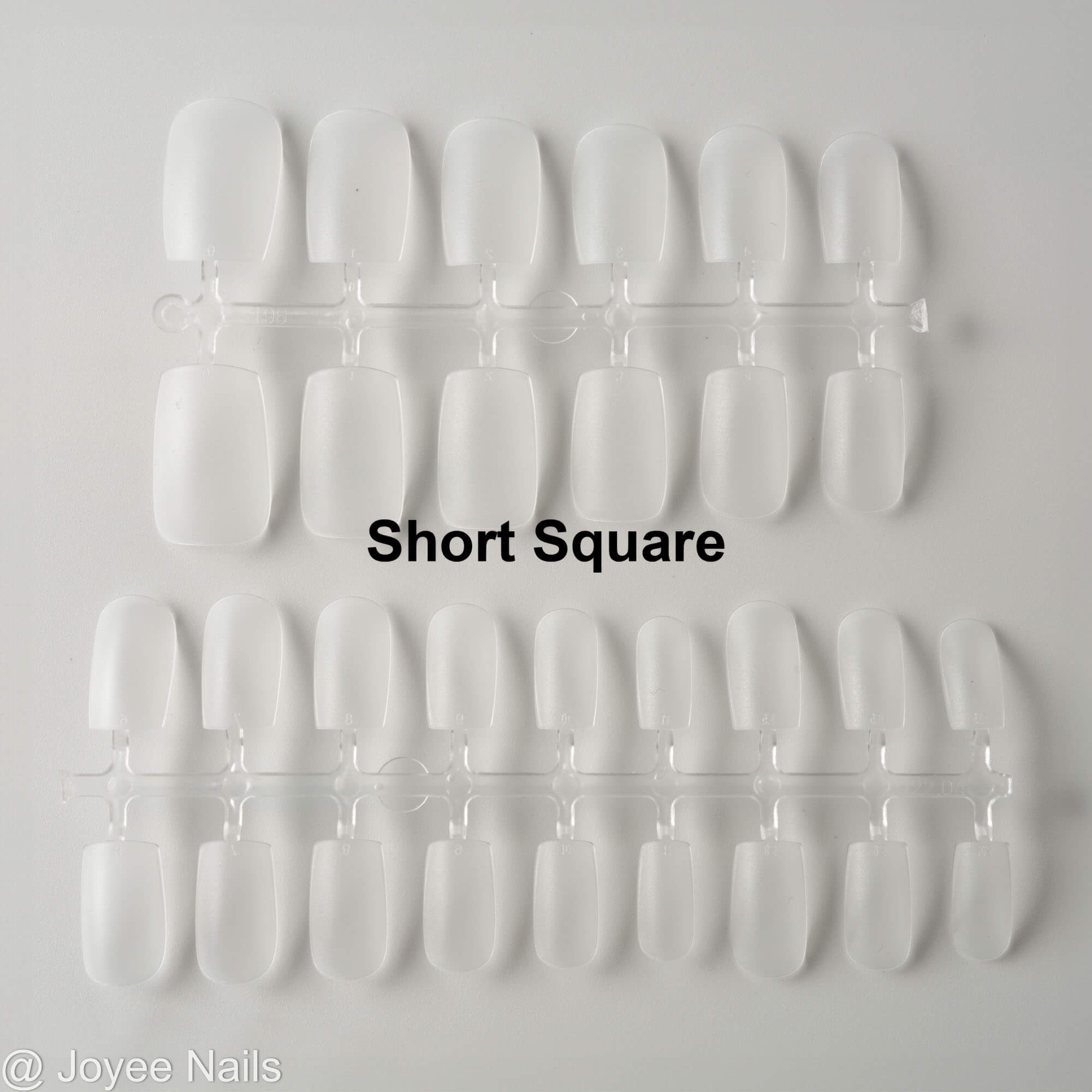 Blank Clear Nail Sizing kit - Joyeenails - NT008 - Short Square