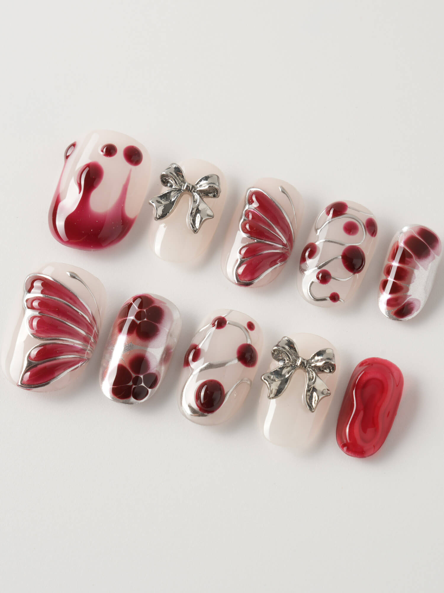 Blood Butterfly - Joyeenails - HW025 - XS / Short Oval