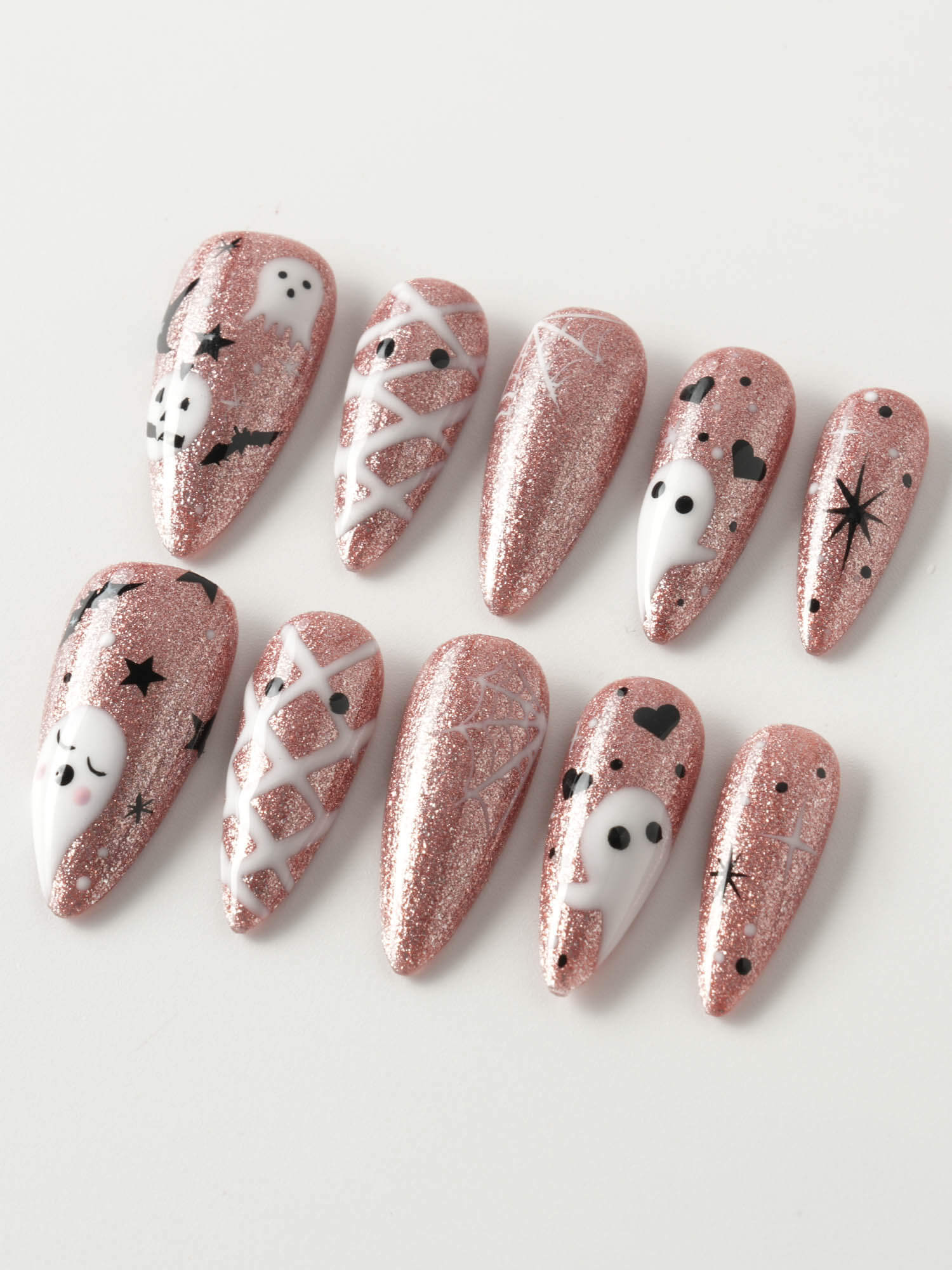 Boo Flicks - Pink - Joyeenails - HW021 - XS / Medium Stiletto