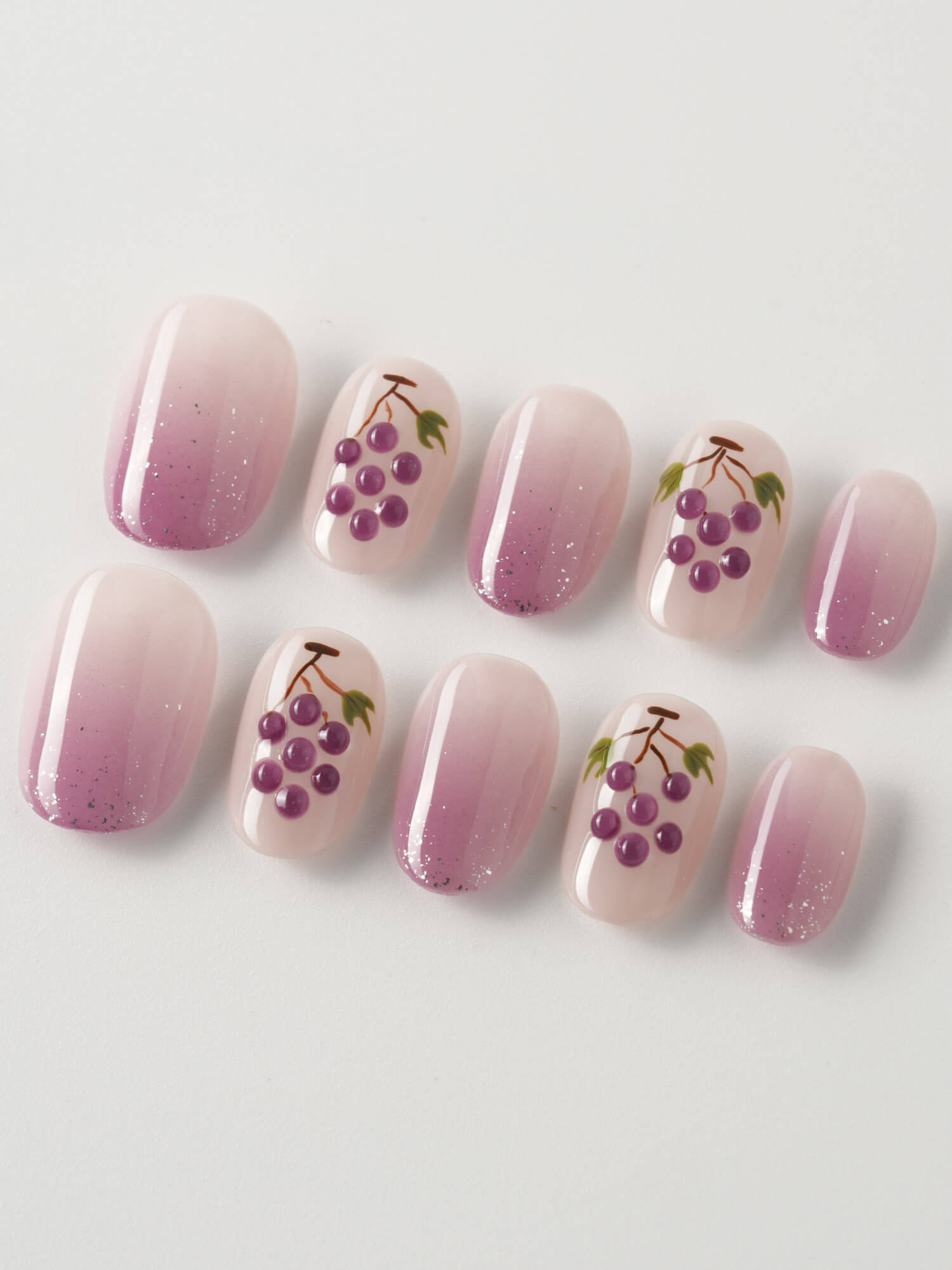 Bubble Grape - Joyeenails - SA057 - XS / Extra Short Oval