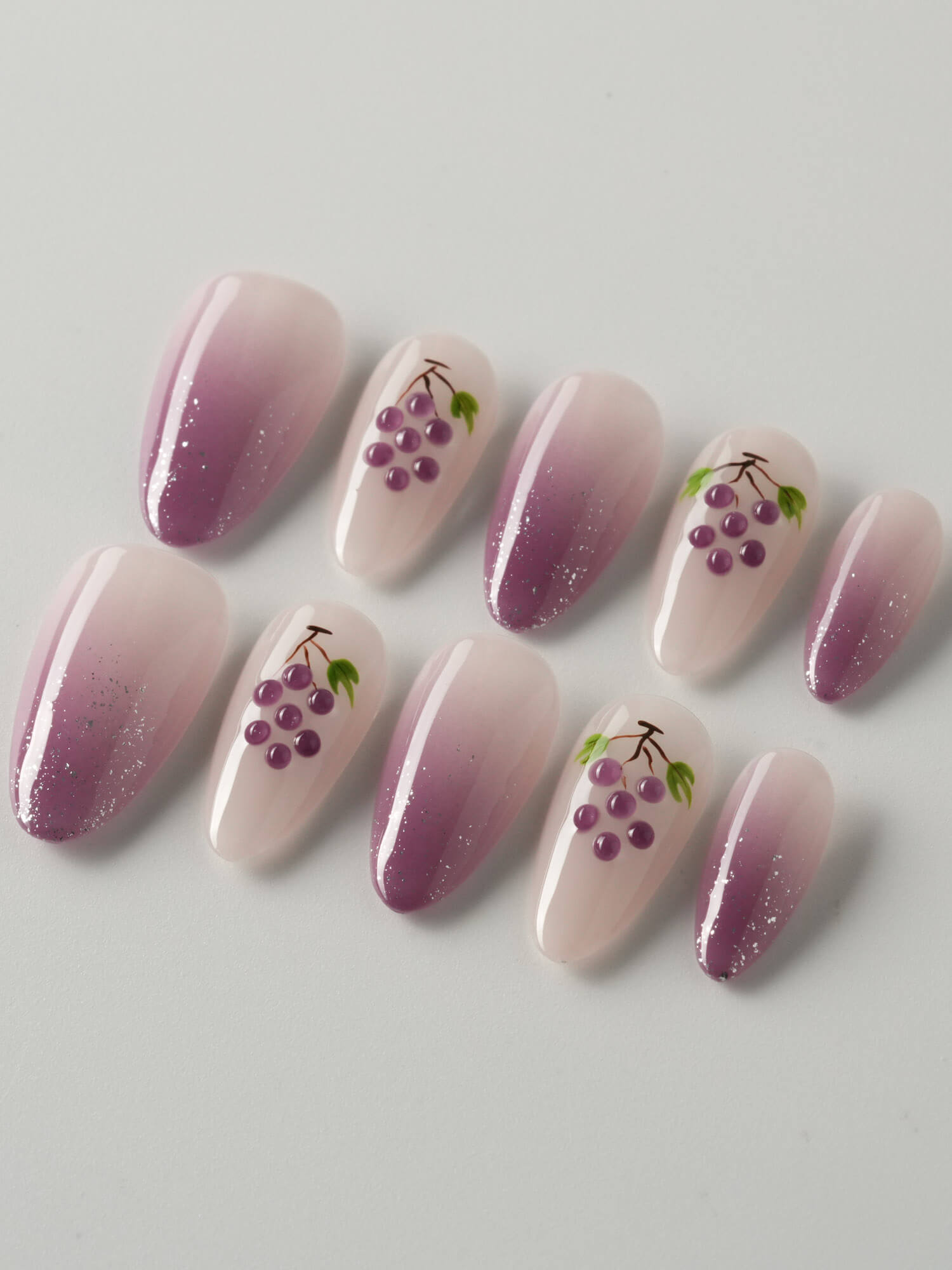 Bubble Grape - Joyeenails - SA057 - XS / Short Almond