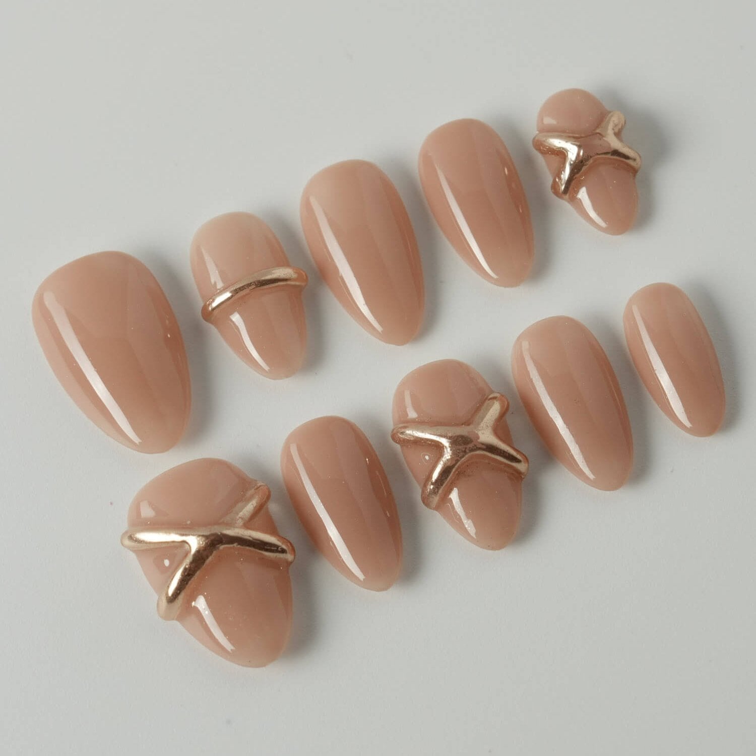 Celestial Union Nude color - Joyeenails - SA034 - XS / Extra Short Almond