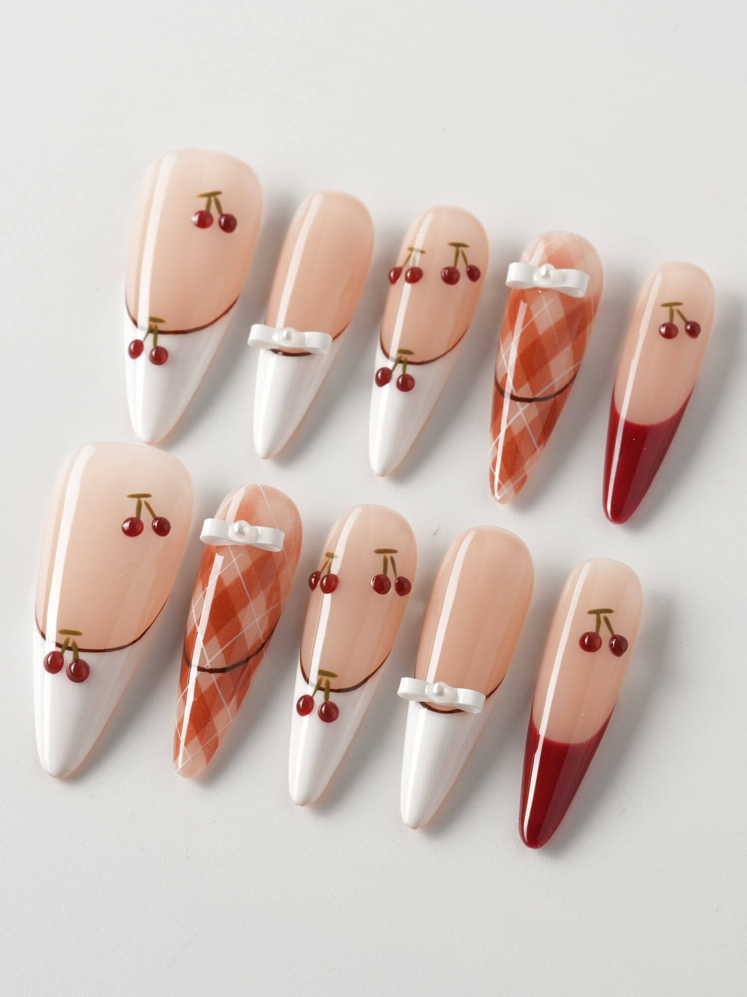 Cherry Miss - Joyeenails - FT040 - XS / Long Stiletto